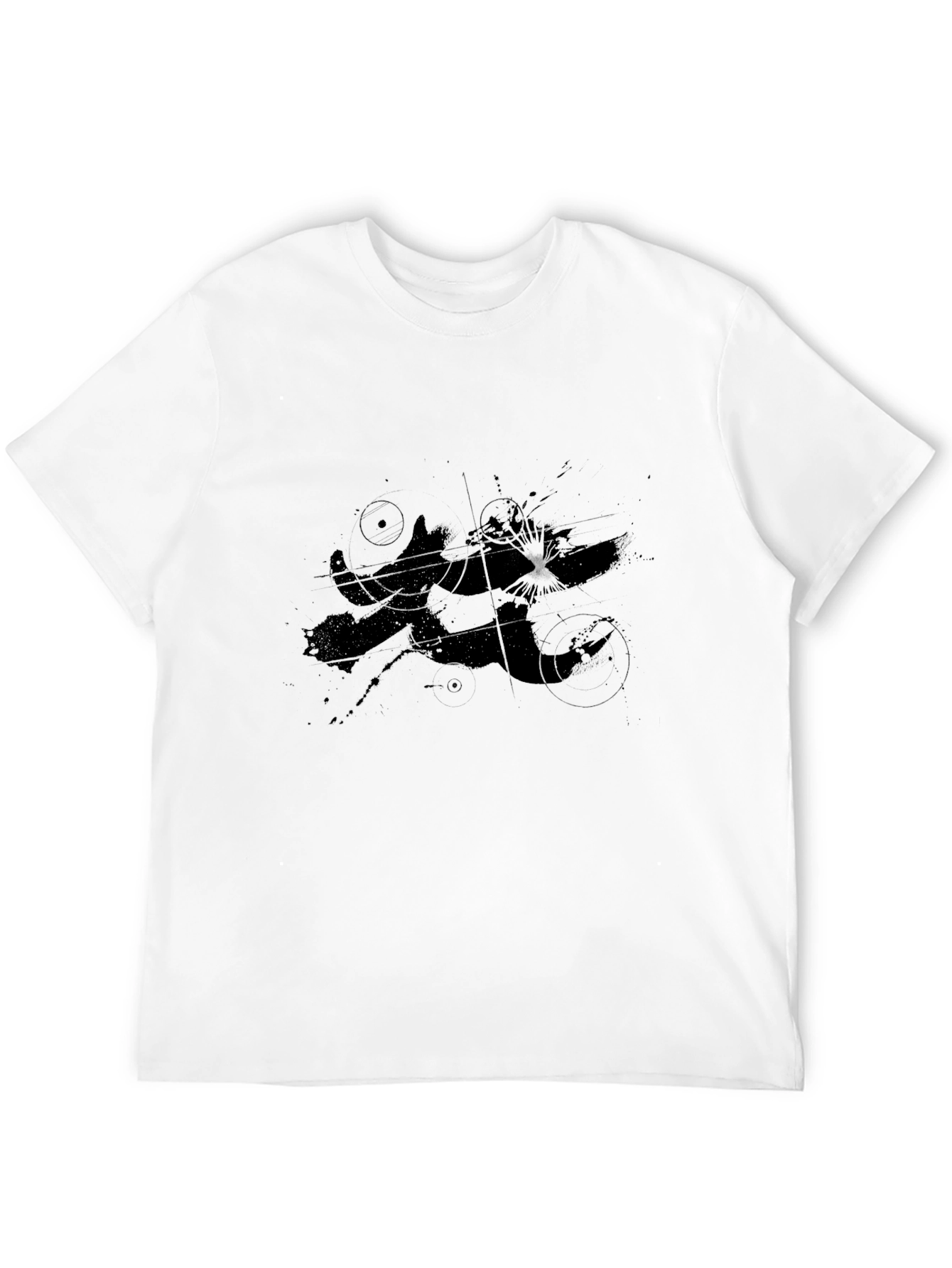 Abstract Graphic Black T-Shirt