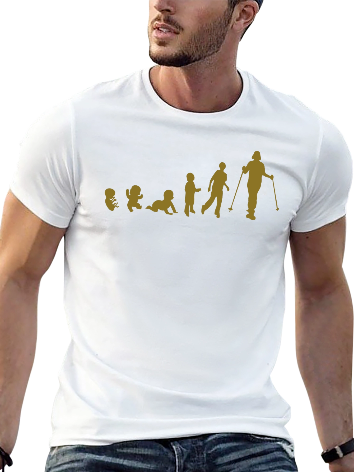 Evolution of a Skier T-Shirt - Black