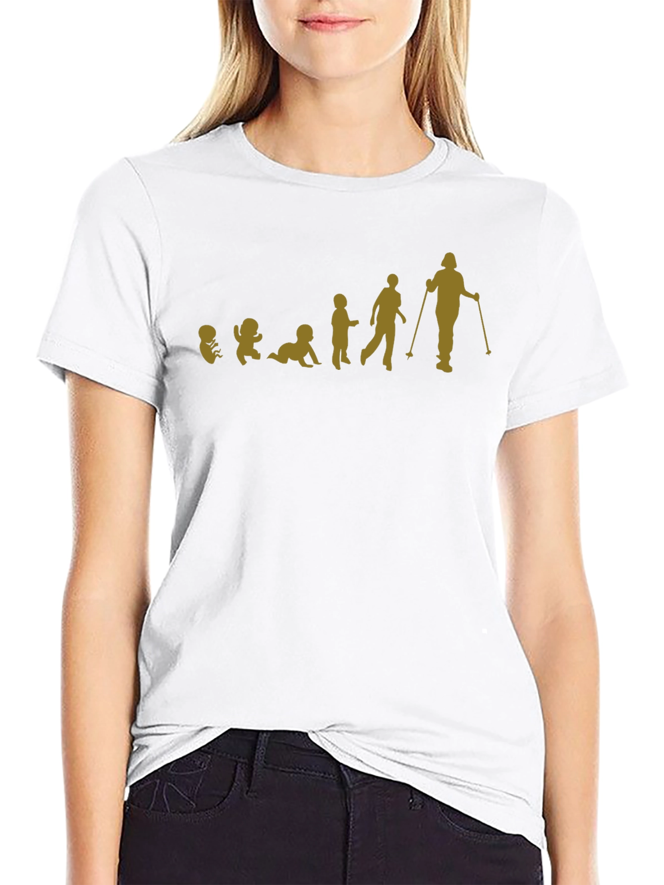 Evolution of a Skier T-Shirt - Black
