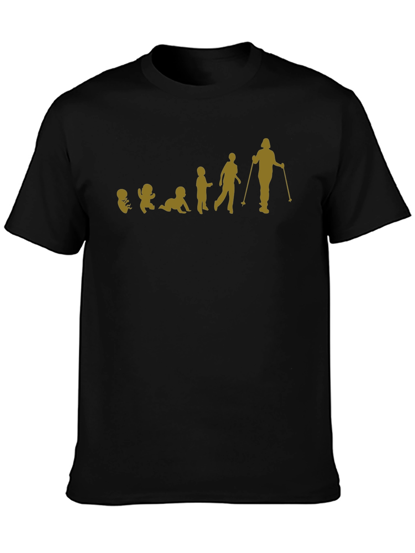 Evolution of a Skier T-Shirt - Black
