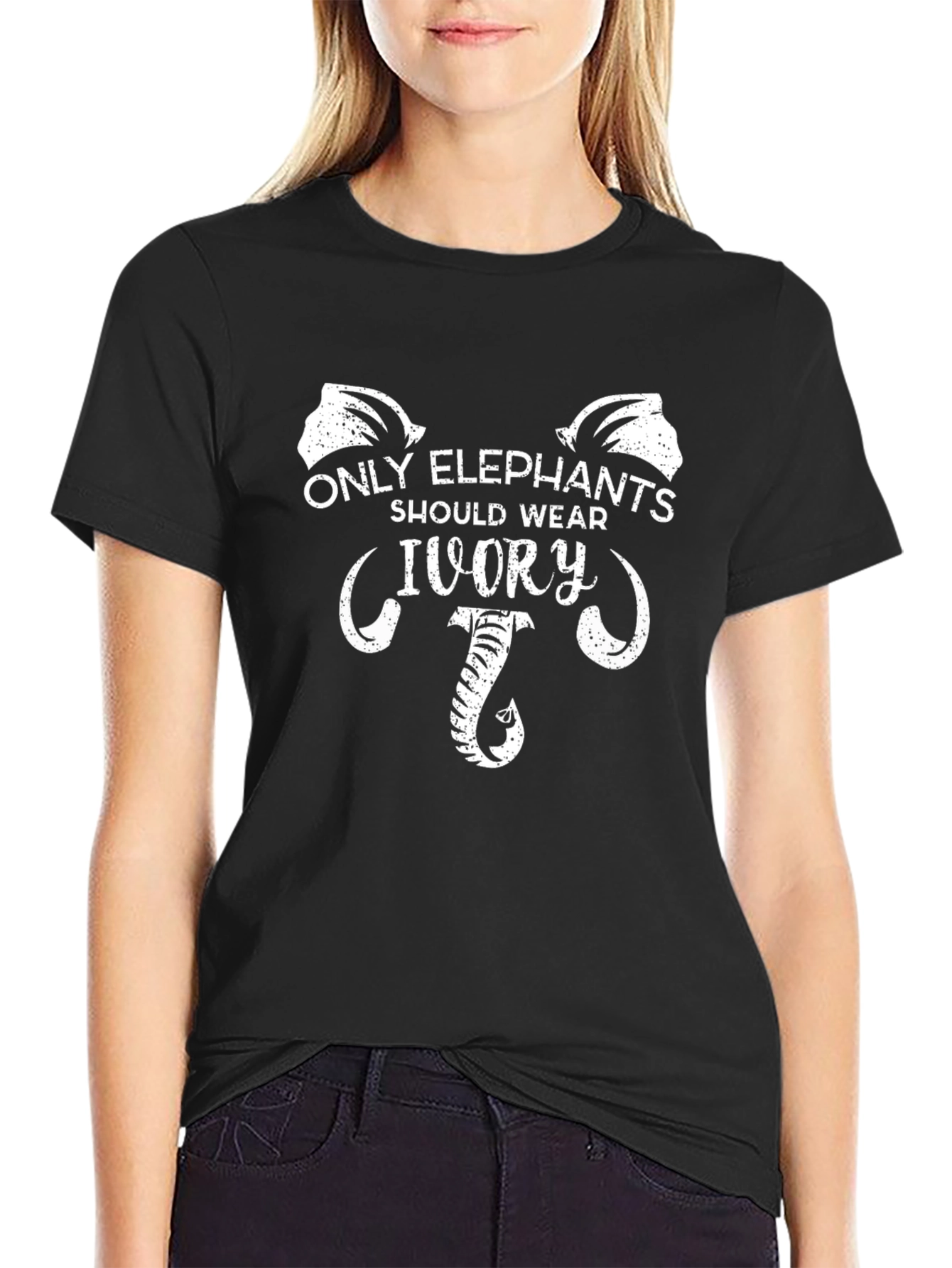 Only Elephants Should Wear Ivory Graphic Tee