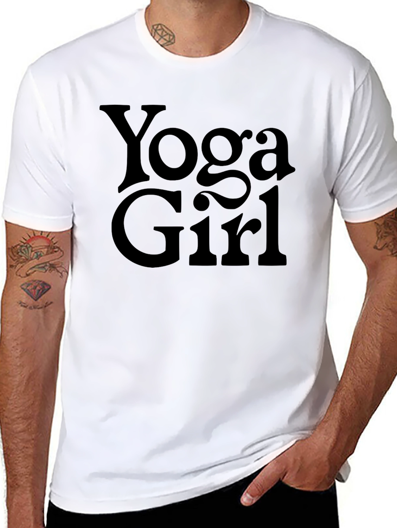 Yoga Girl T-Shirt - Black Graphic Tee