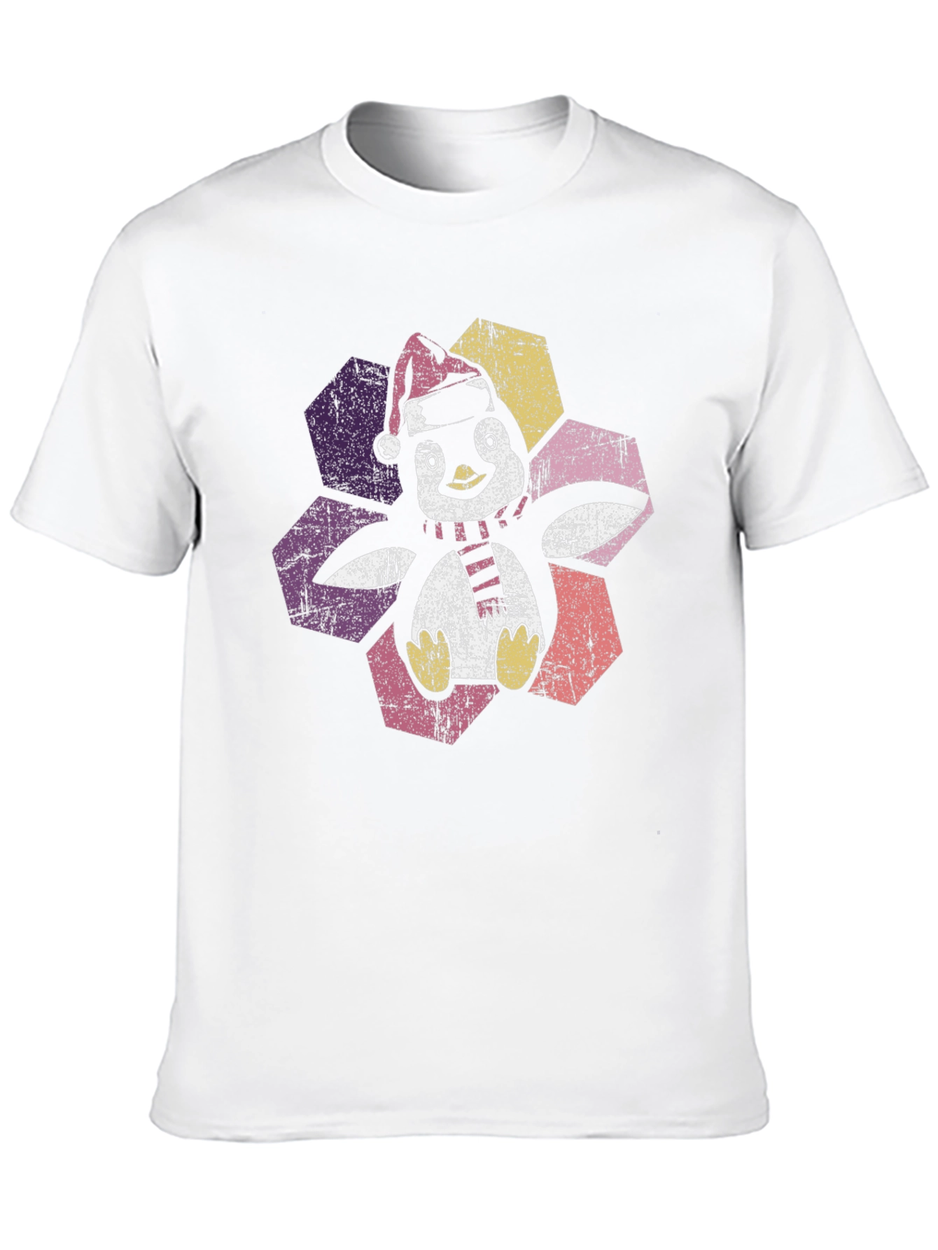 Festive Penguin Graphic Tee - Holiday Cheer