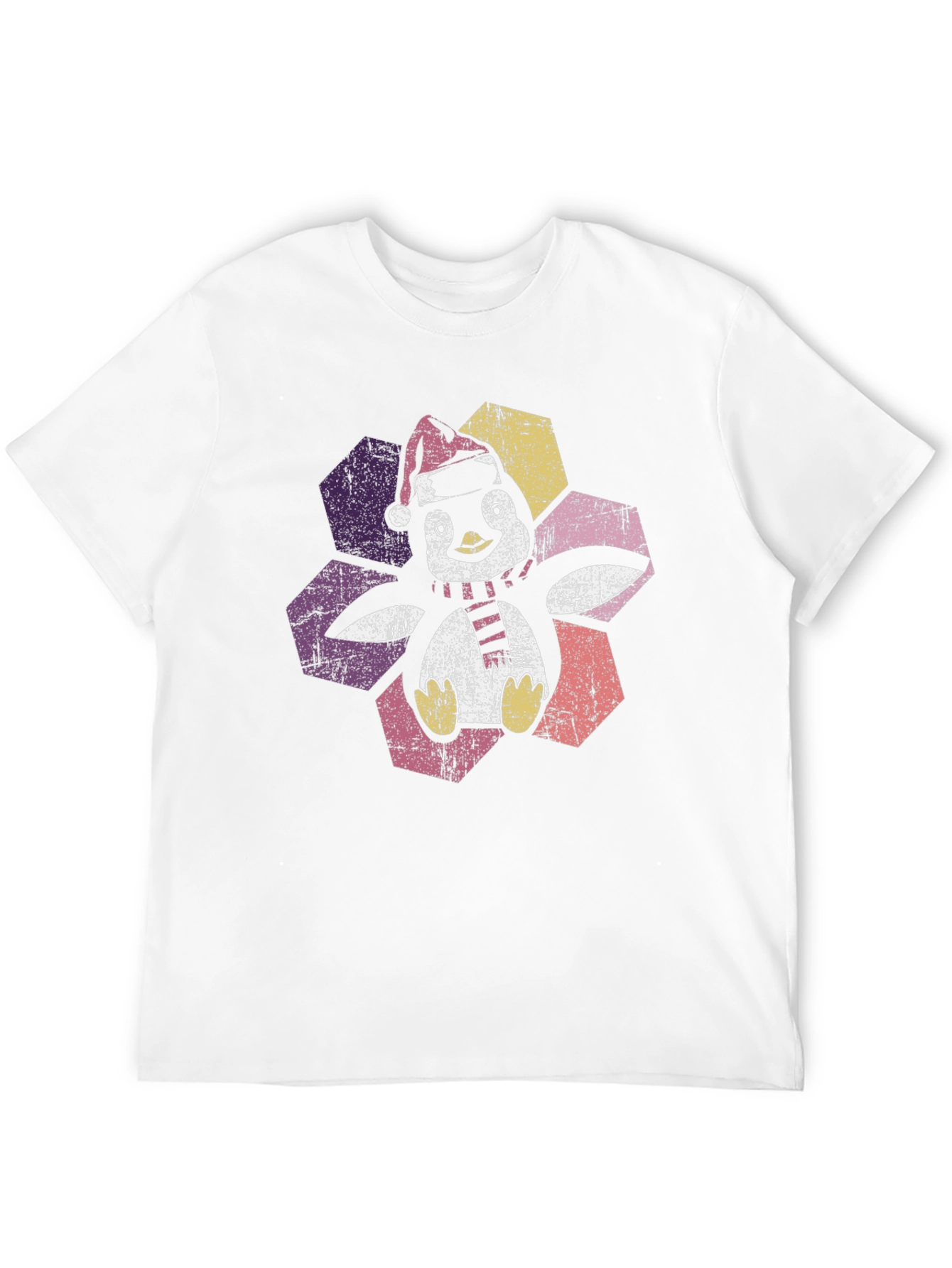 Festive Penguin Graphic Tee - Holiday Cheer