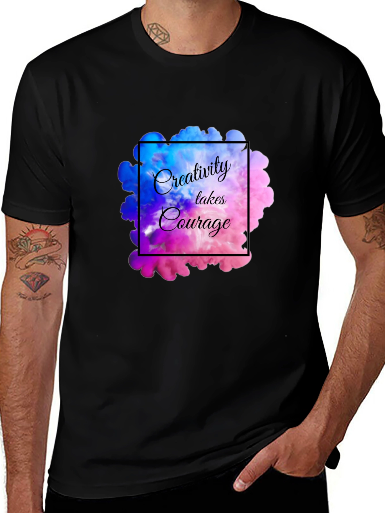 Creativity Takes Courage Black Graphic Tee