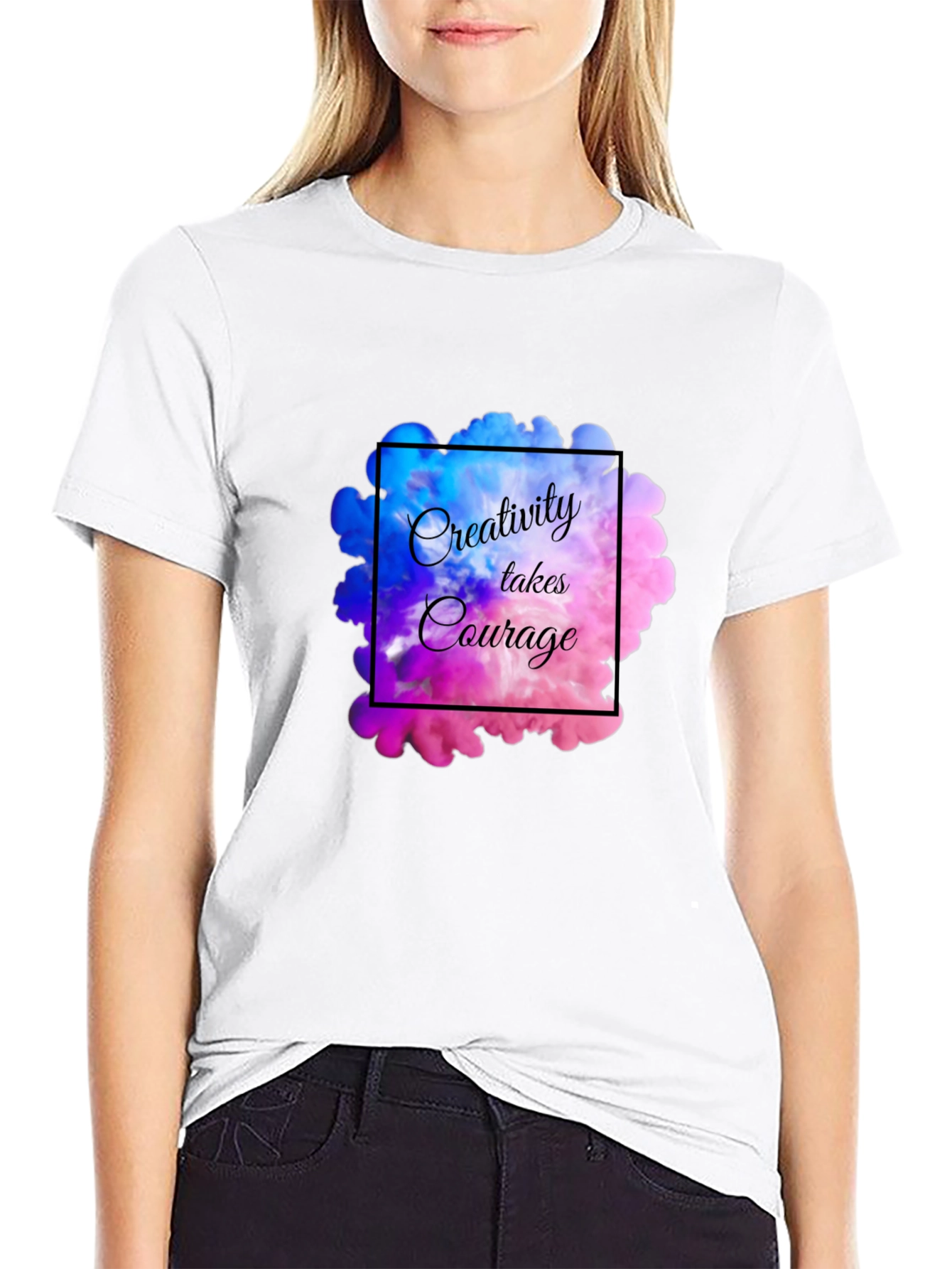 Creativity Takes Courage Black Graphic Tee