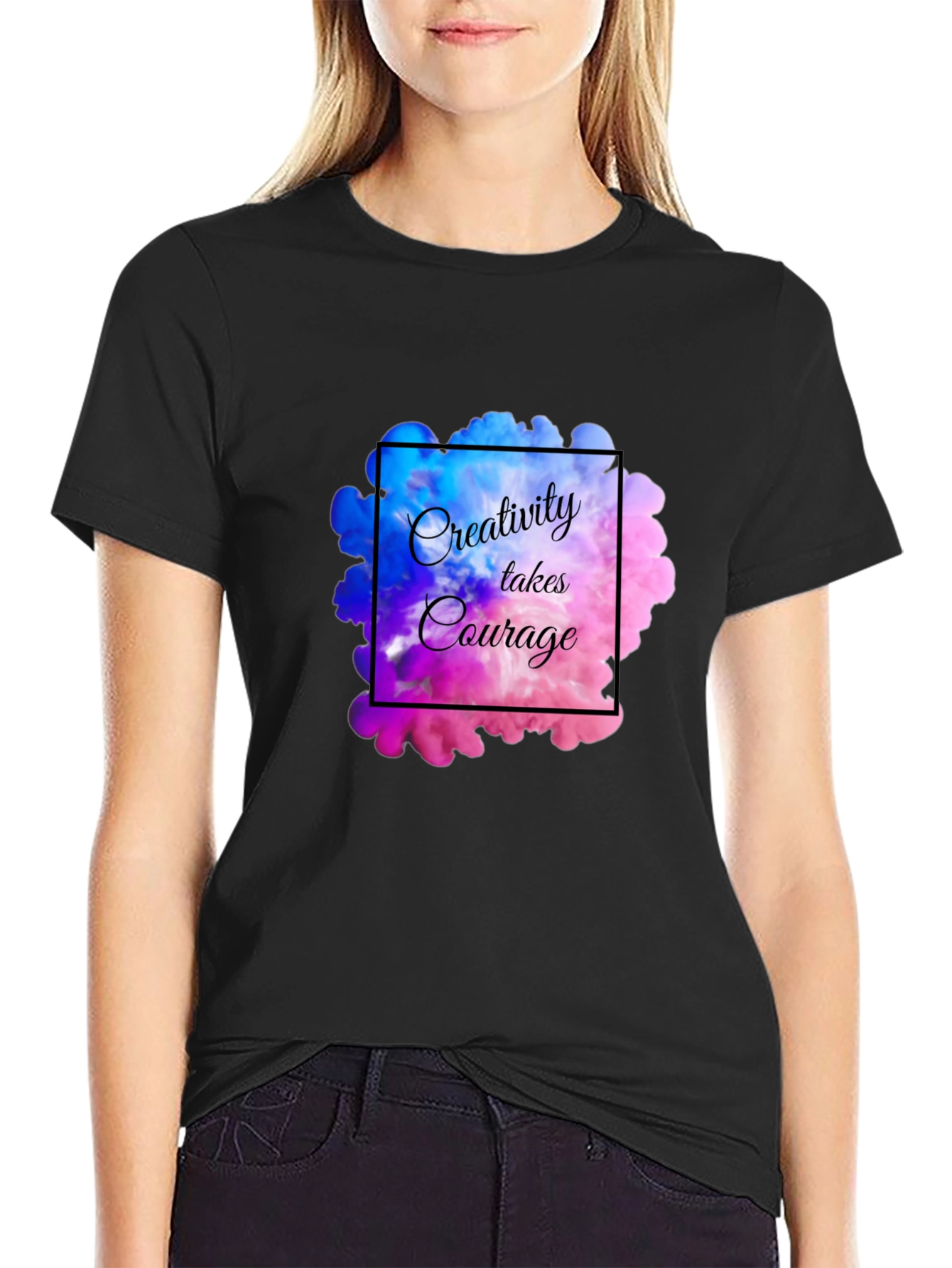 Creativity Takes Courage Black Graphic Tee