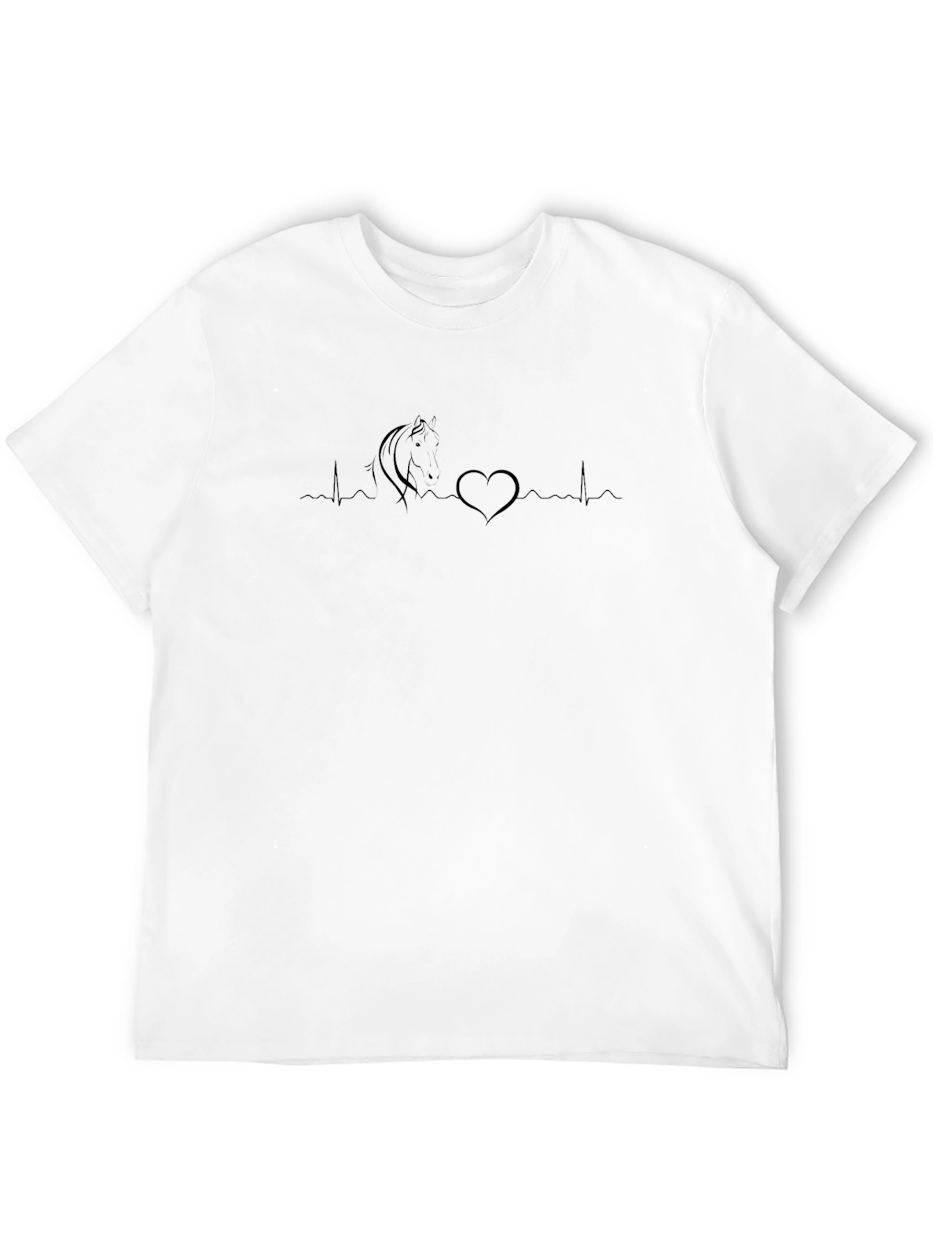 Heartbeat Horse T-Shirt - Black