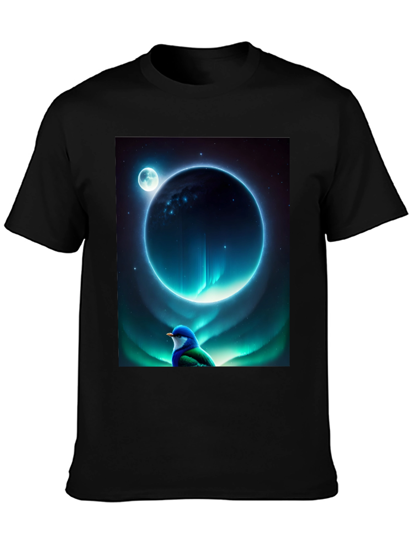 Celestial Bird T-Shirt: Galaxy Dreamscape