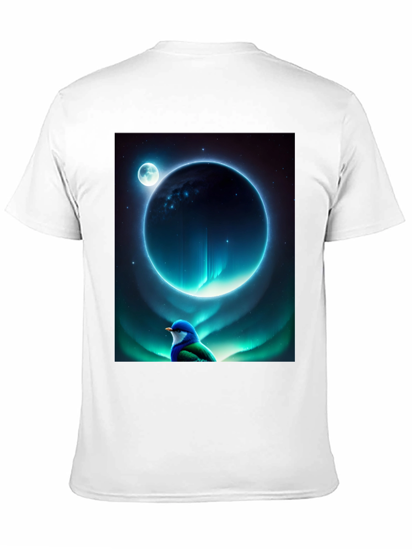 Celestial Bird T-Shirt: Galaxy Dreamscape