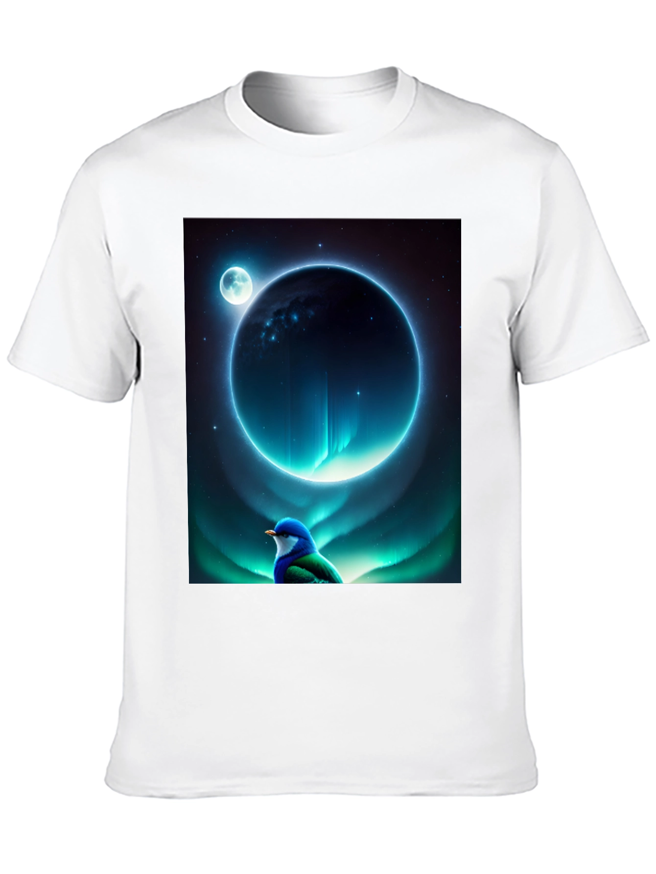 Celestial Bird T-Shirt: Galaxy Dreamscape