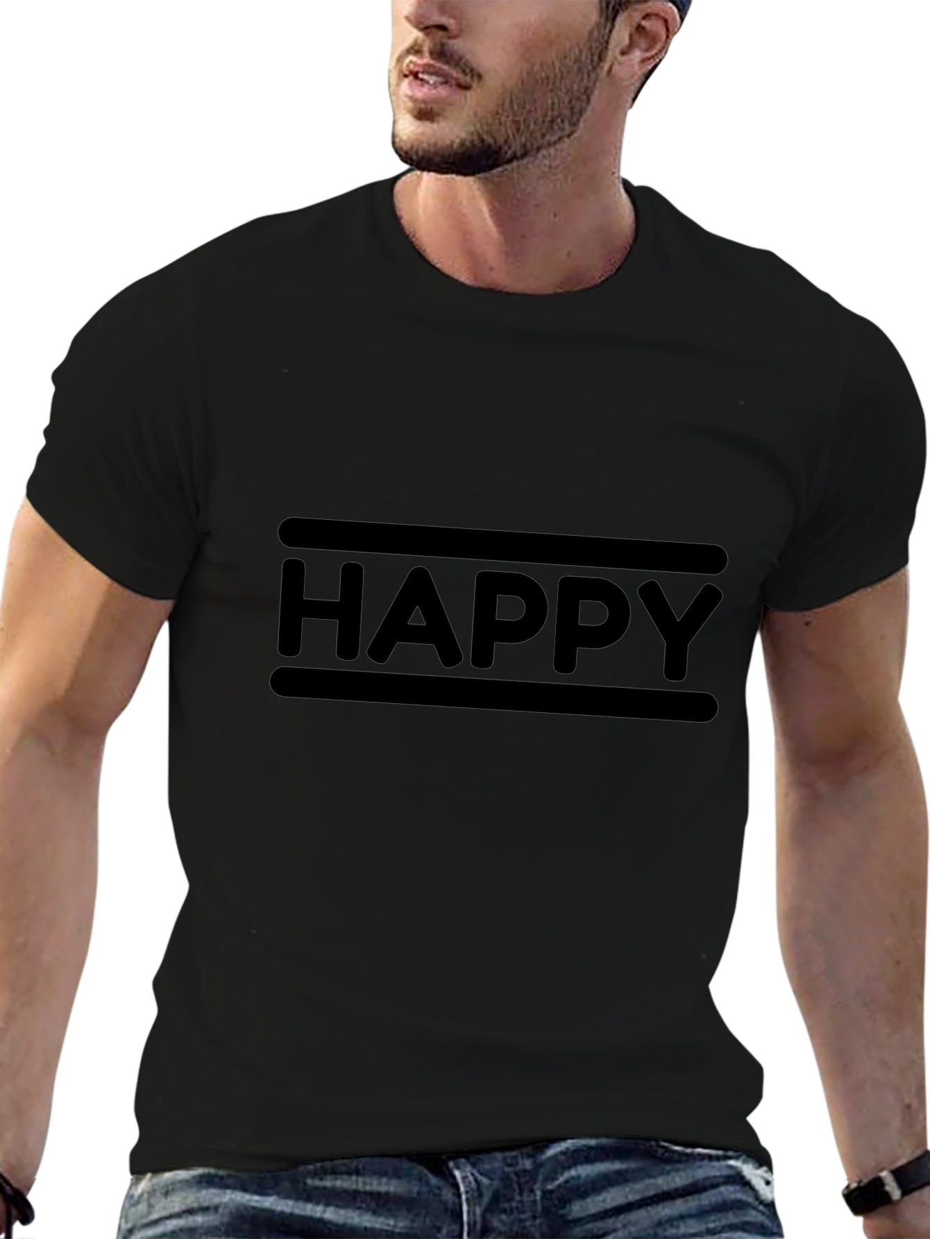 Happy Graphic Tee - Classic Style