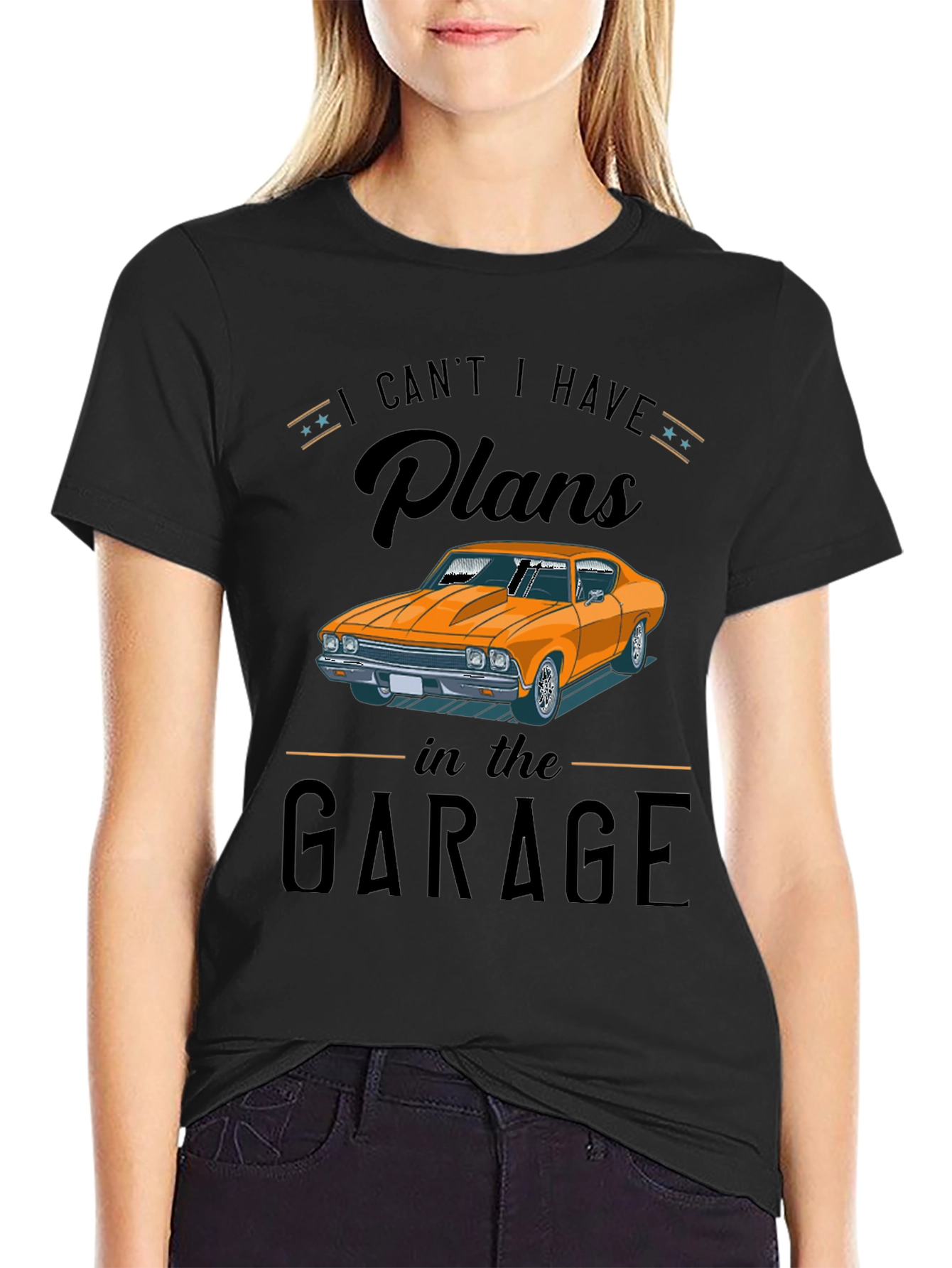 Garage Plans Graphic Tee - Car Enthusiast