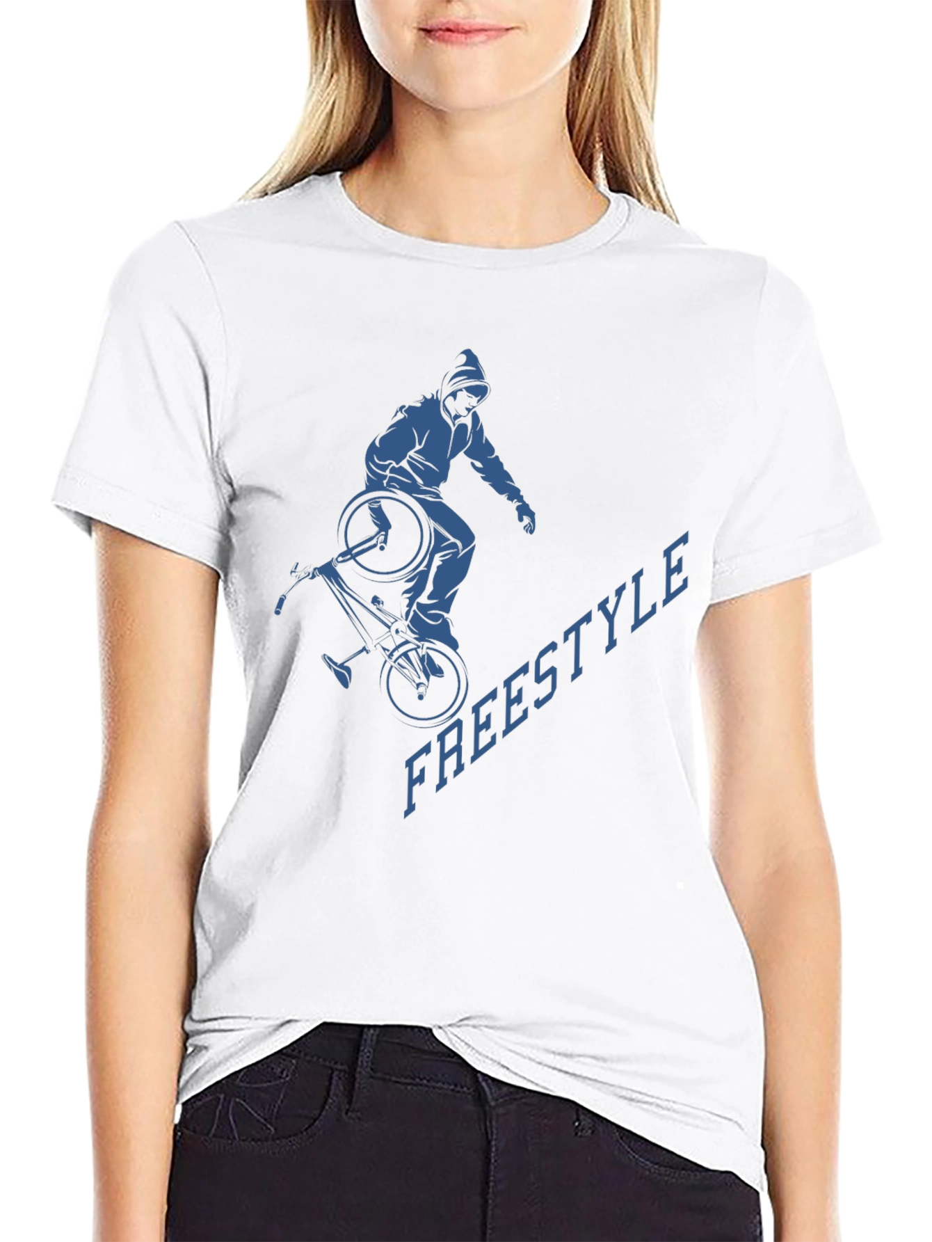 Freestyle BMX Rider Graphic T-Shirt - Black