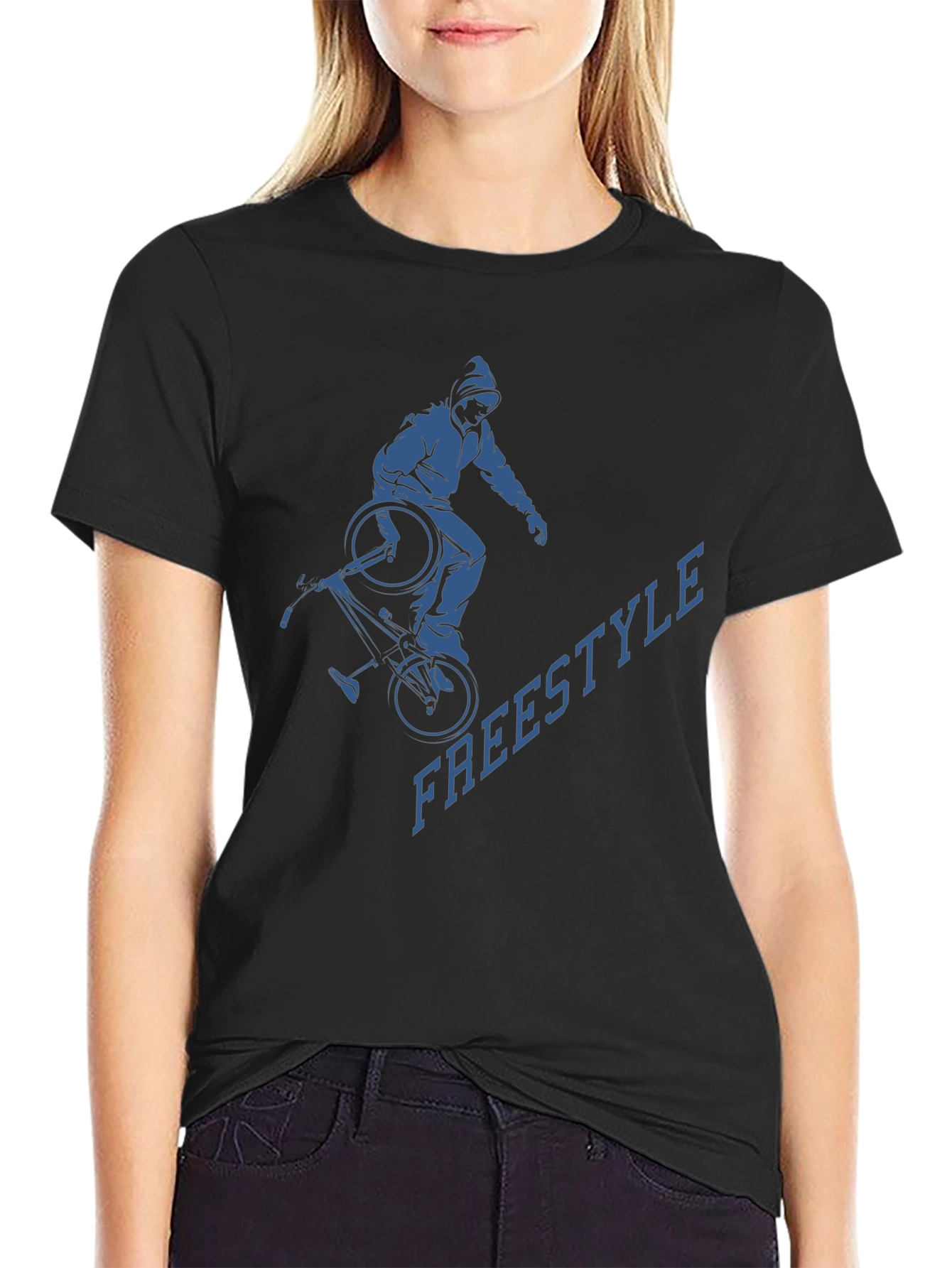 Freestyle BMX Rider Graphic T-Shirt - Black