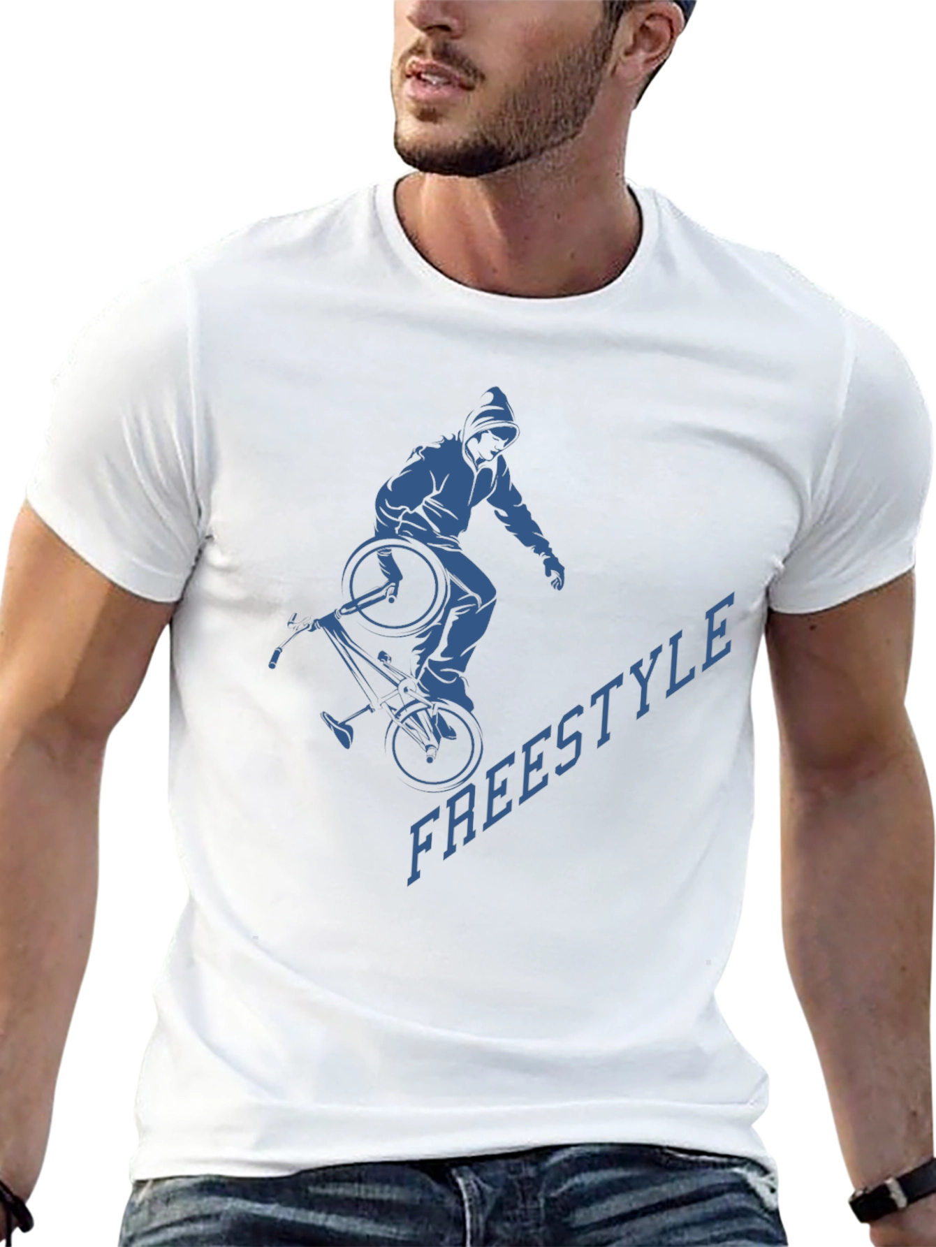 Freestyle BMX Rider Graphic T-Shirt - Black