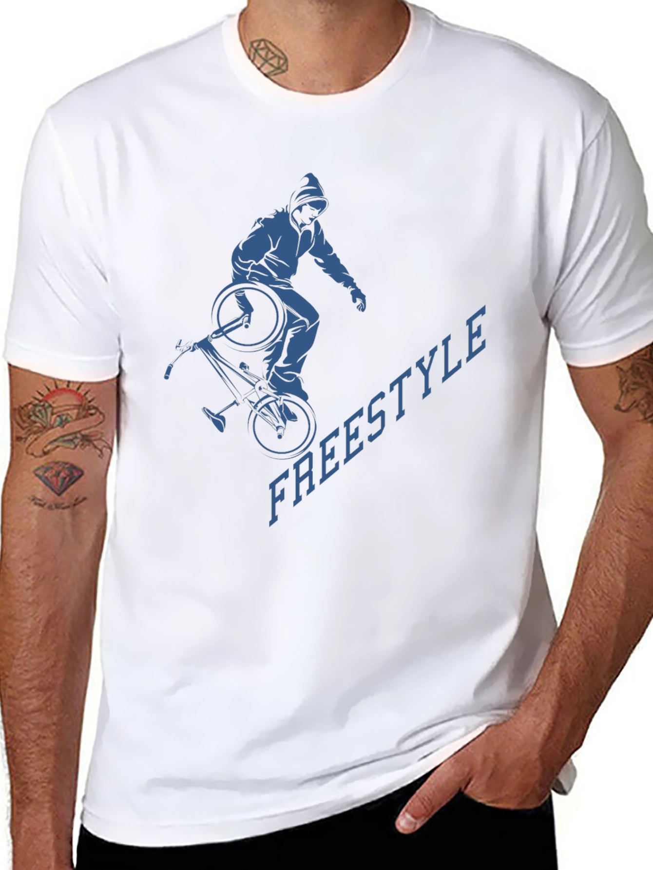 Freestyle BMX Rider Graphic T-Shirt - Black