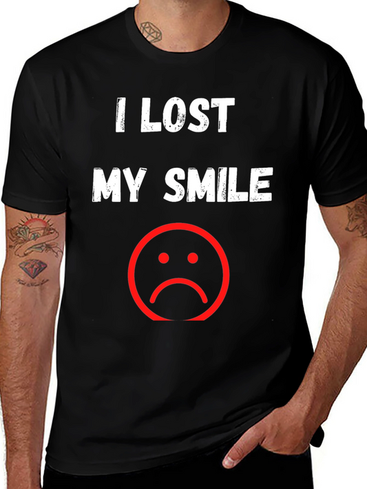 I Lost My Smile T-Shirt - Black Graphic Tee