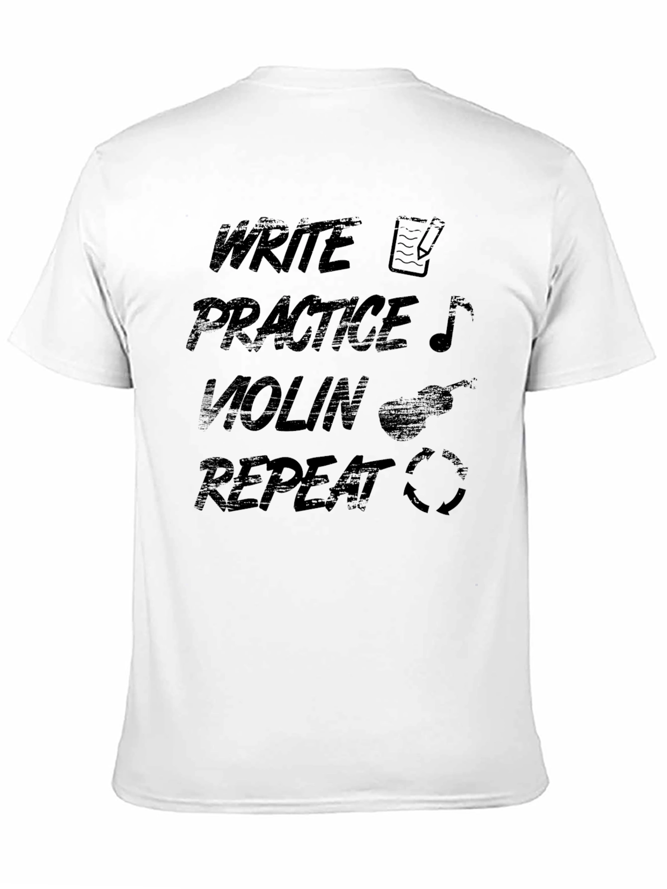 Write Practice Violin Repeat Black T-Shirt