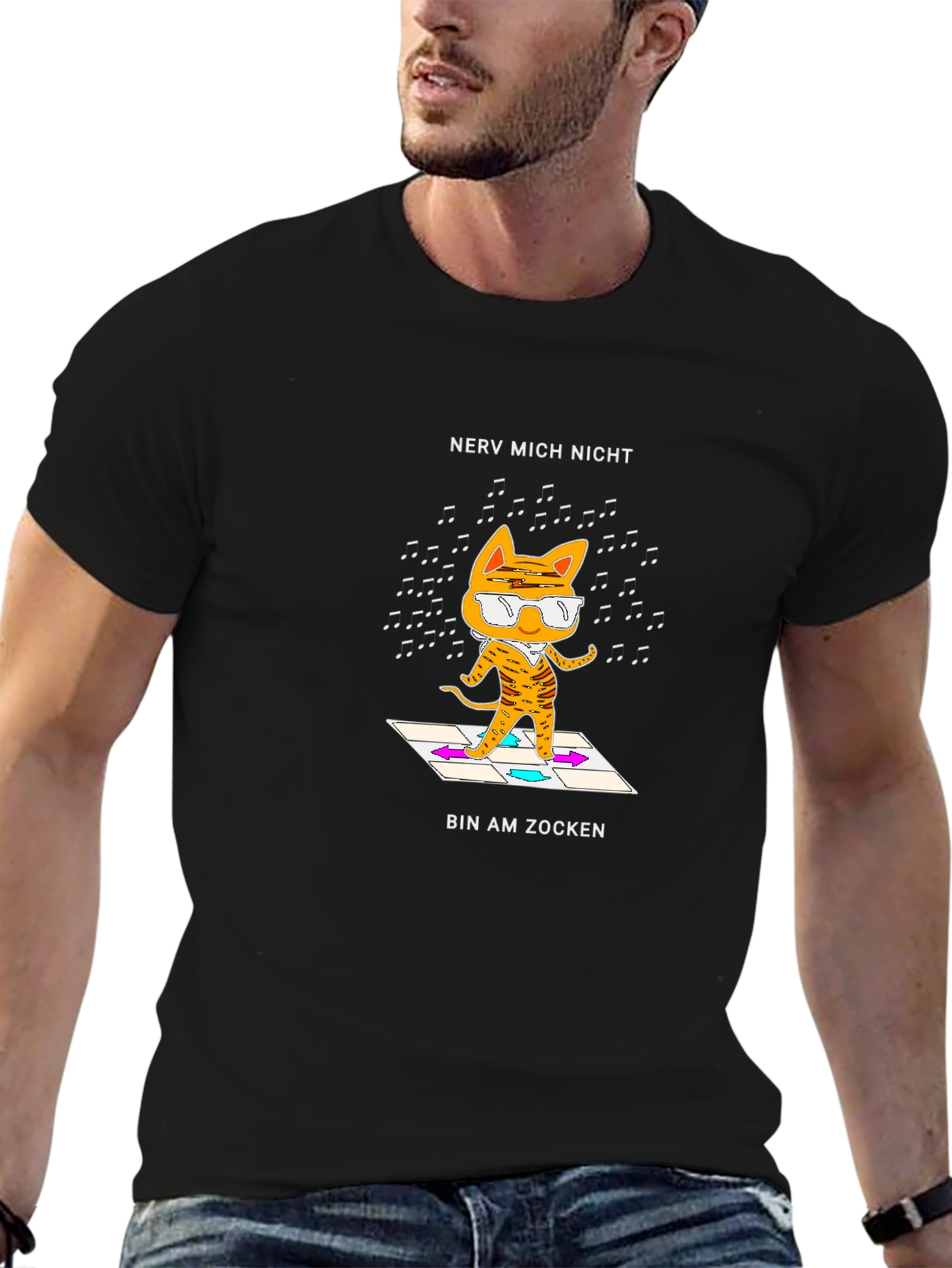 Nerv Mich Nicht Cat Gamer Graphic Tee
