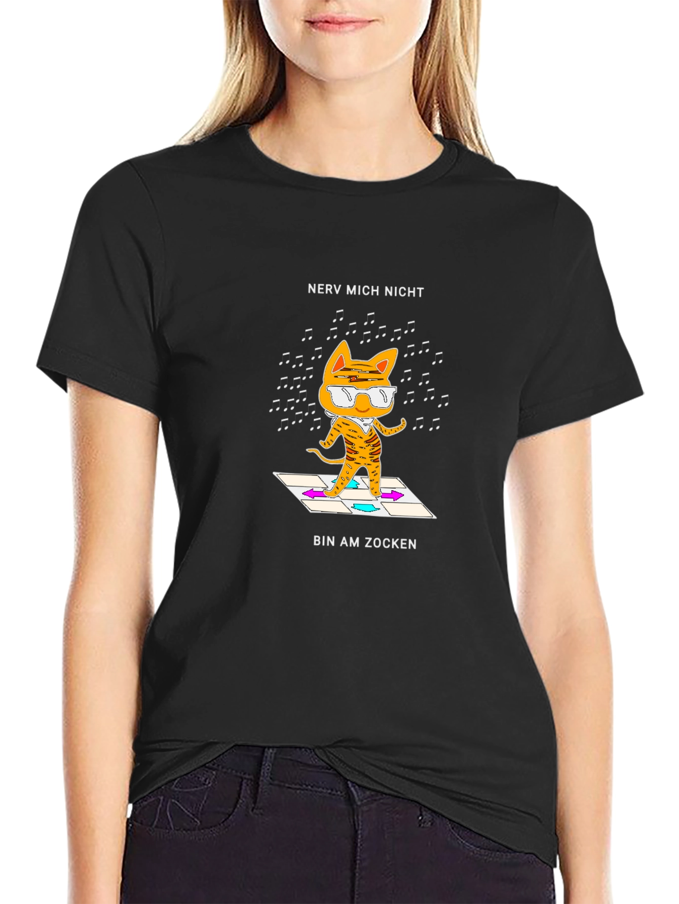 Nerv Mich Nicht Cat Gamer Graphic Tee