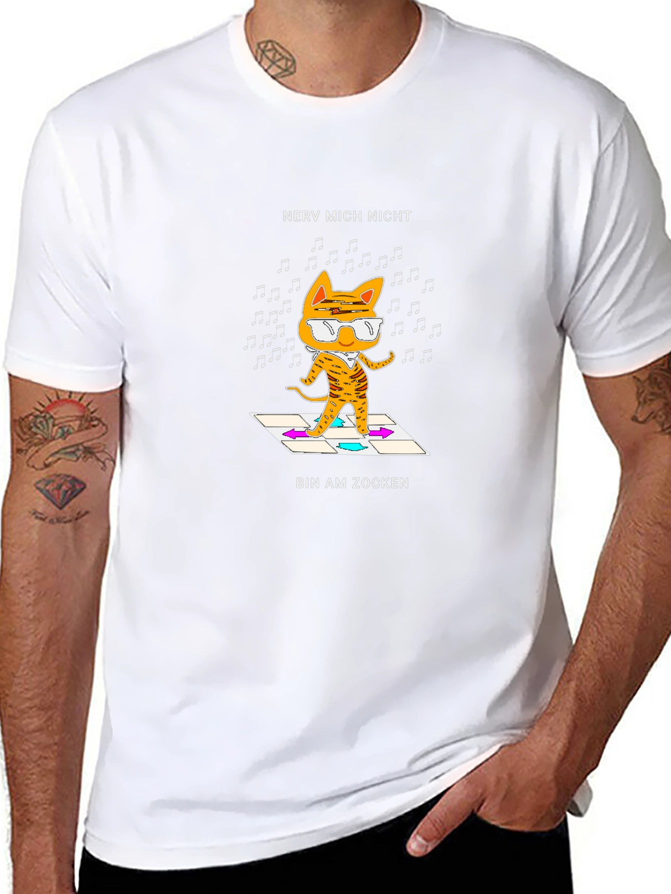 Nerv Mich Nicht Cat Gamer Graphic Tee