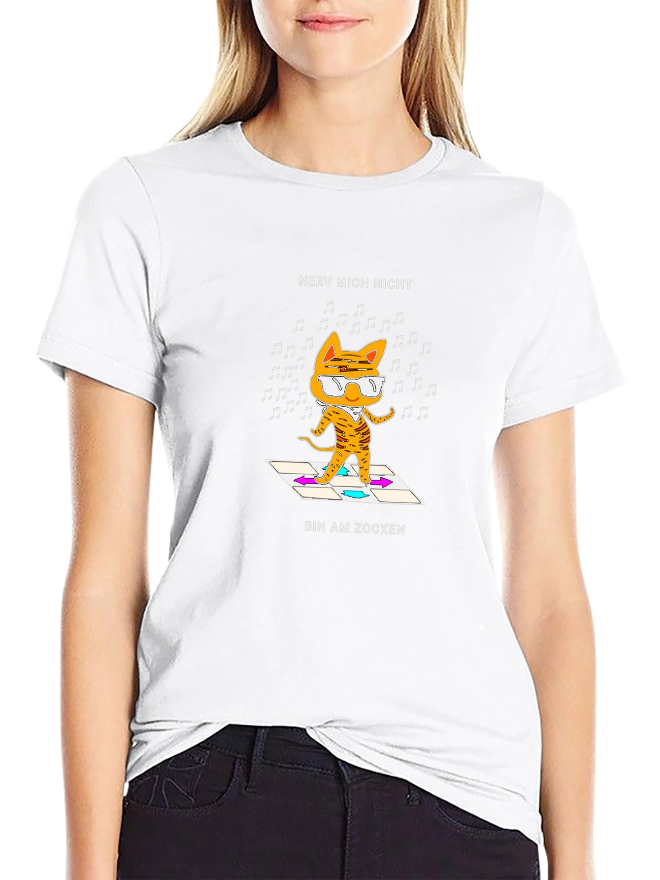 Nerv Mich Nicht Cat Gamer Graphic Tee