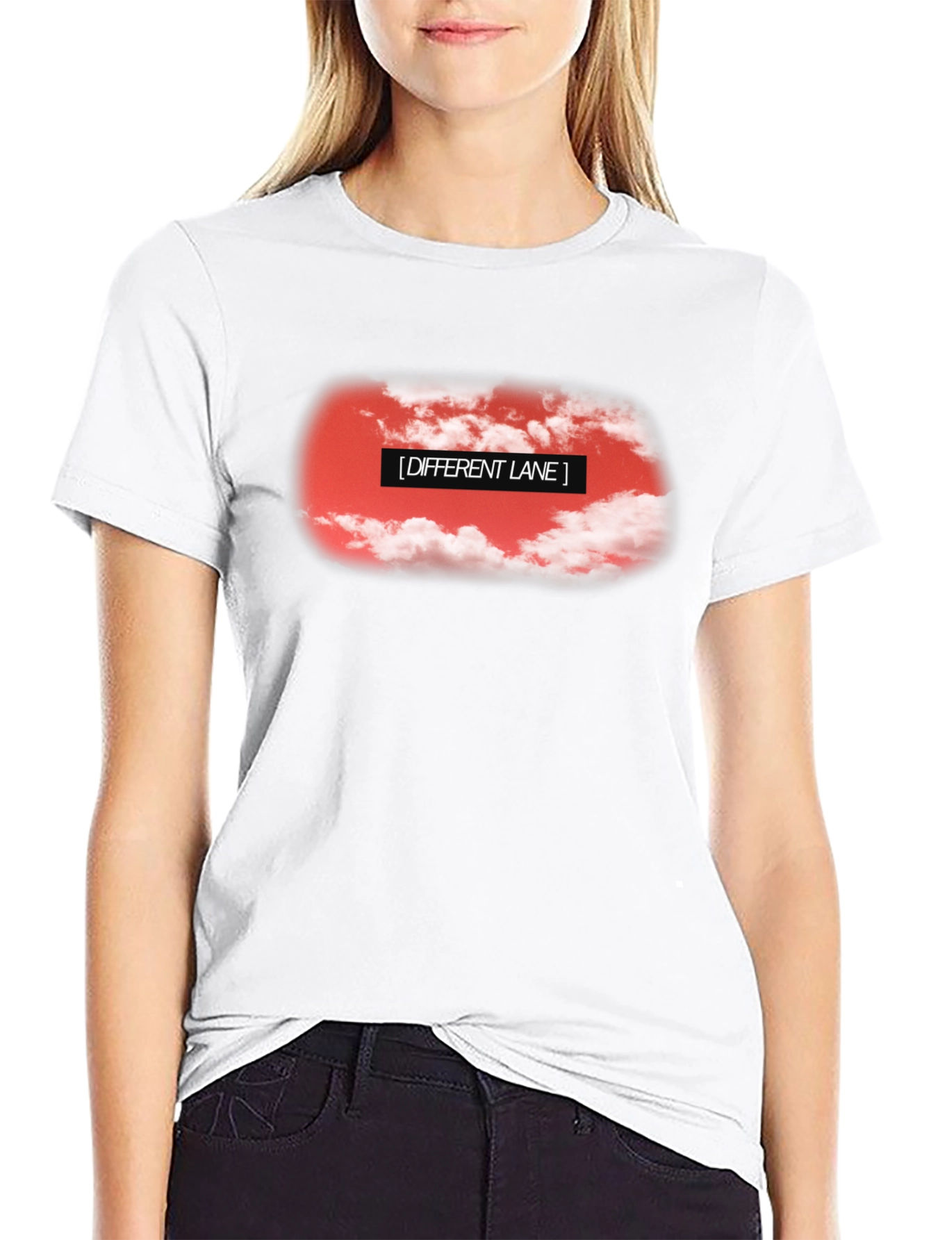 Different Lane Graphic Black T-Shirt