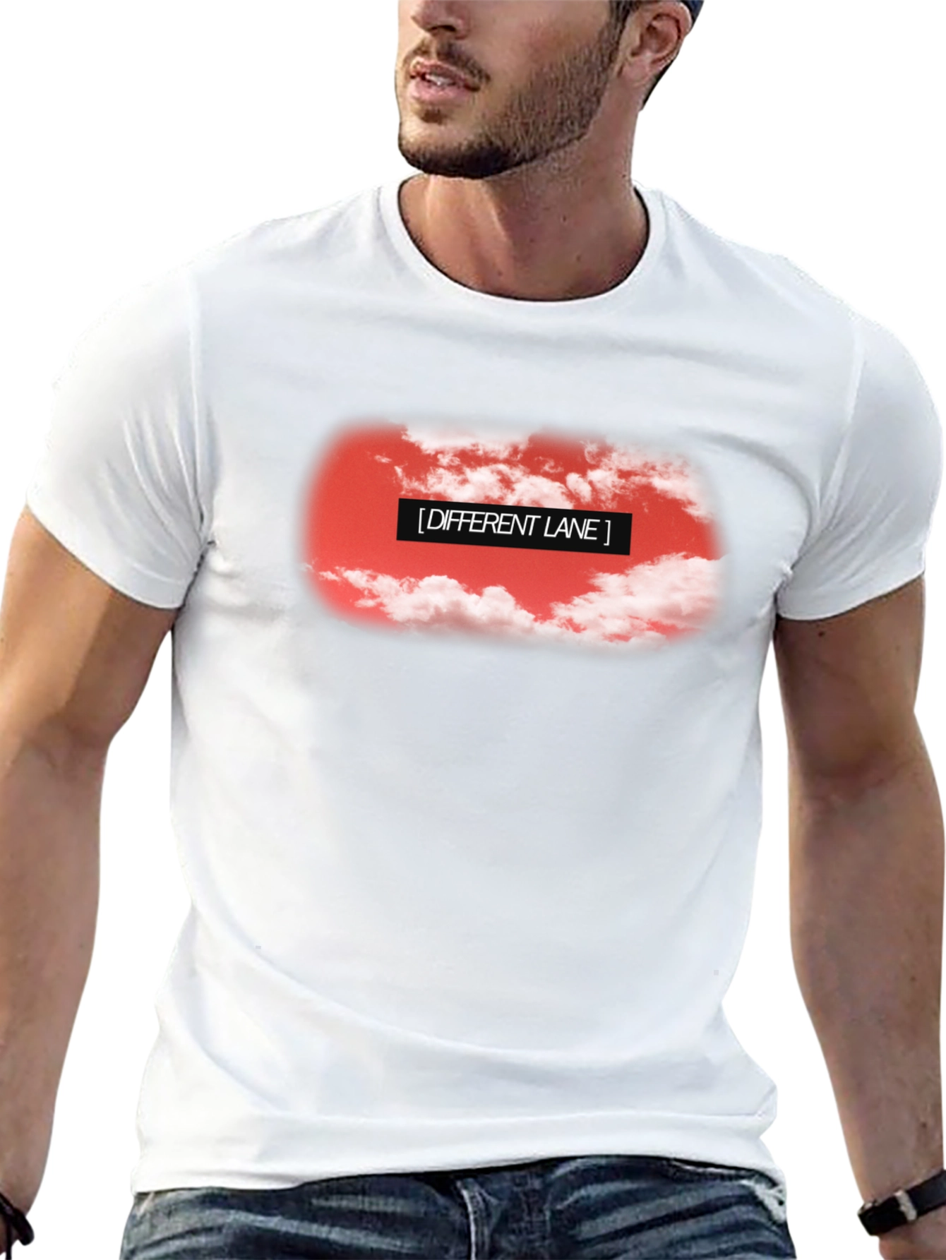 Different Lane Graphic Black T-Shirt