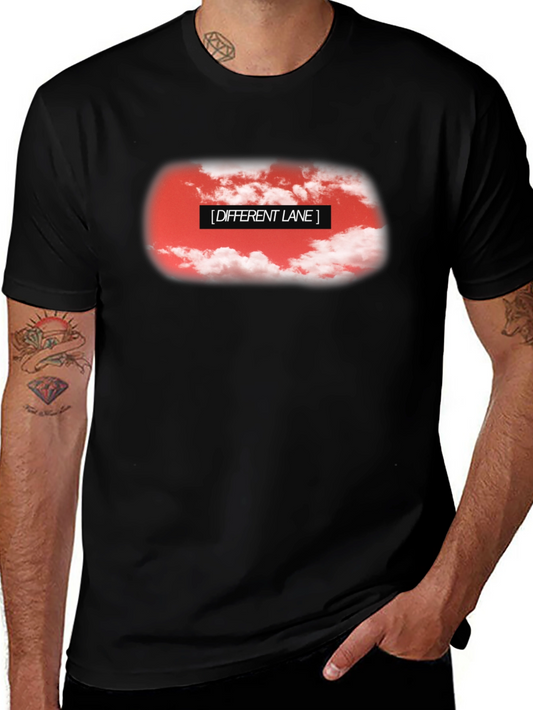Different Lane Graphic Black T-Shirt