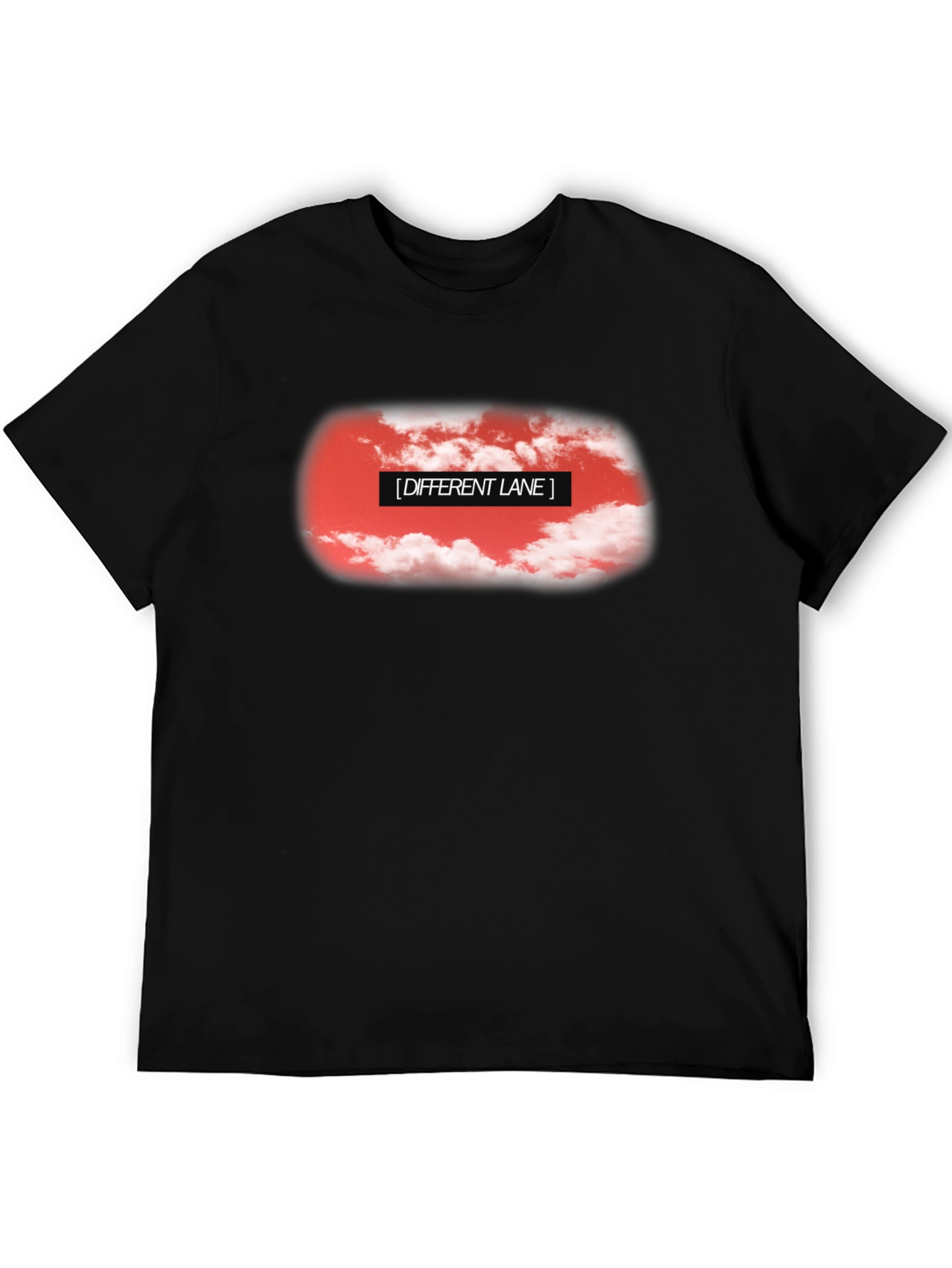 Different Lane Graphic Black T-Shirt
