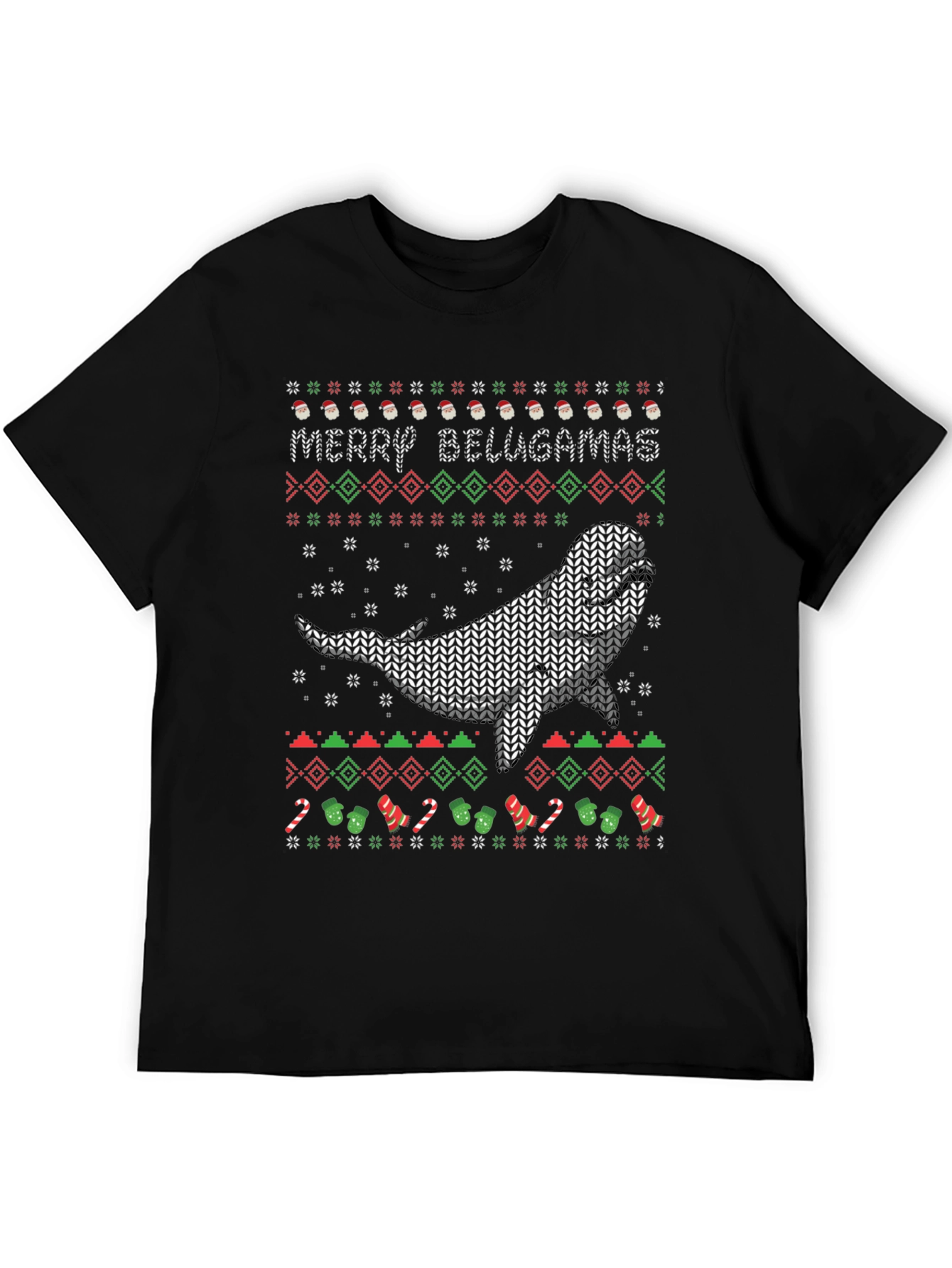 Merry Belugamas Ugly Christmas Sweater T-Shirt