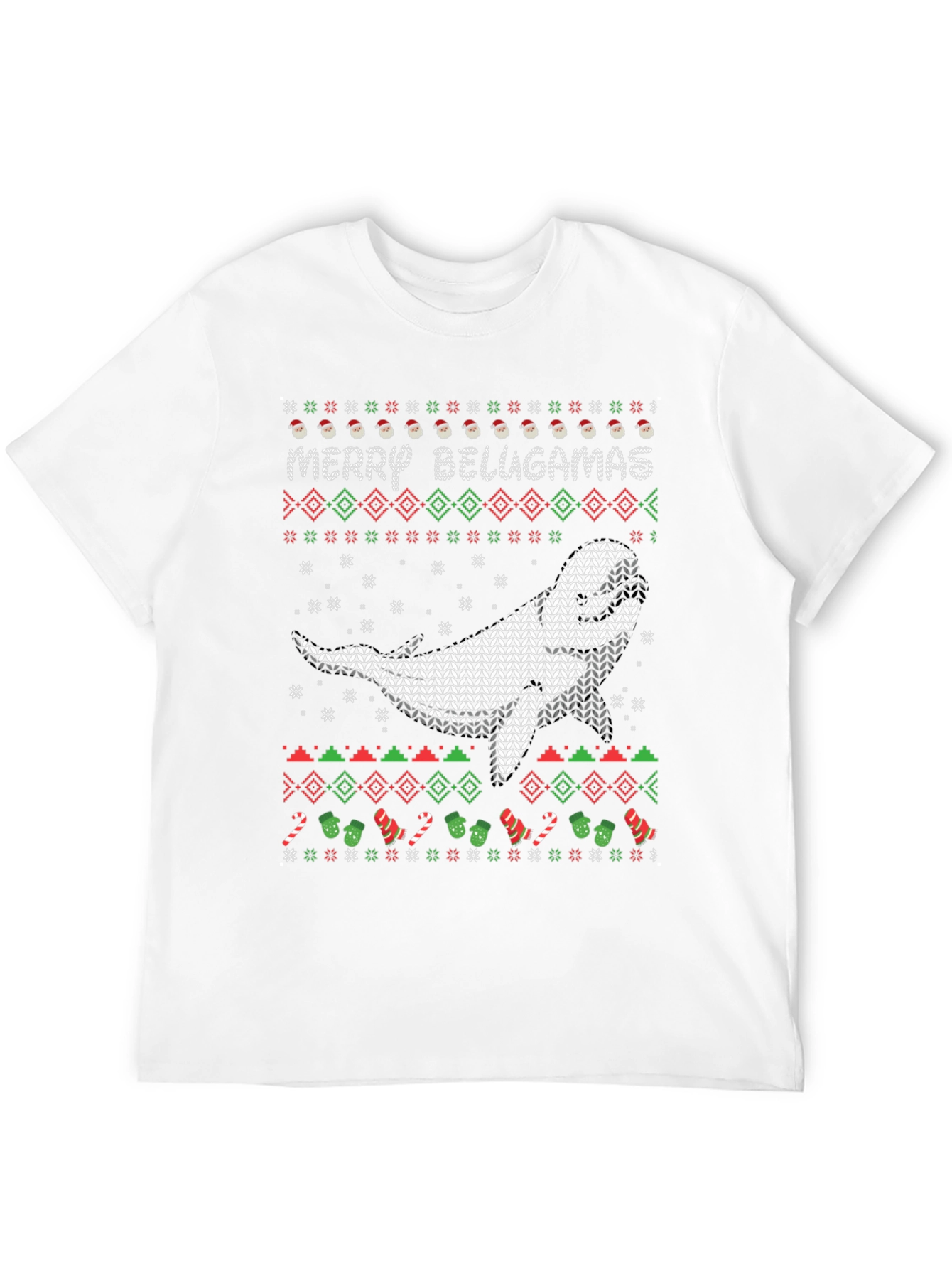 Merry Belugamas Ugly Christmas Sweater T-Shirt