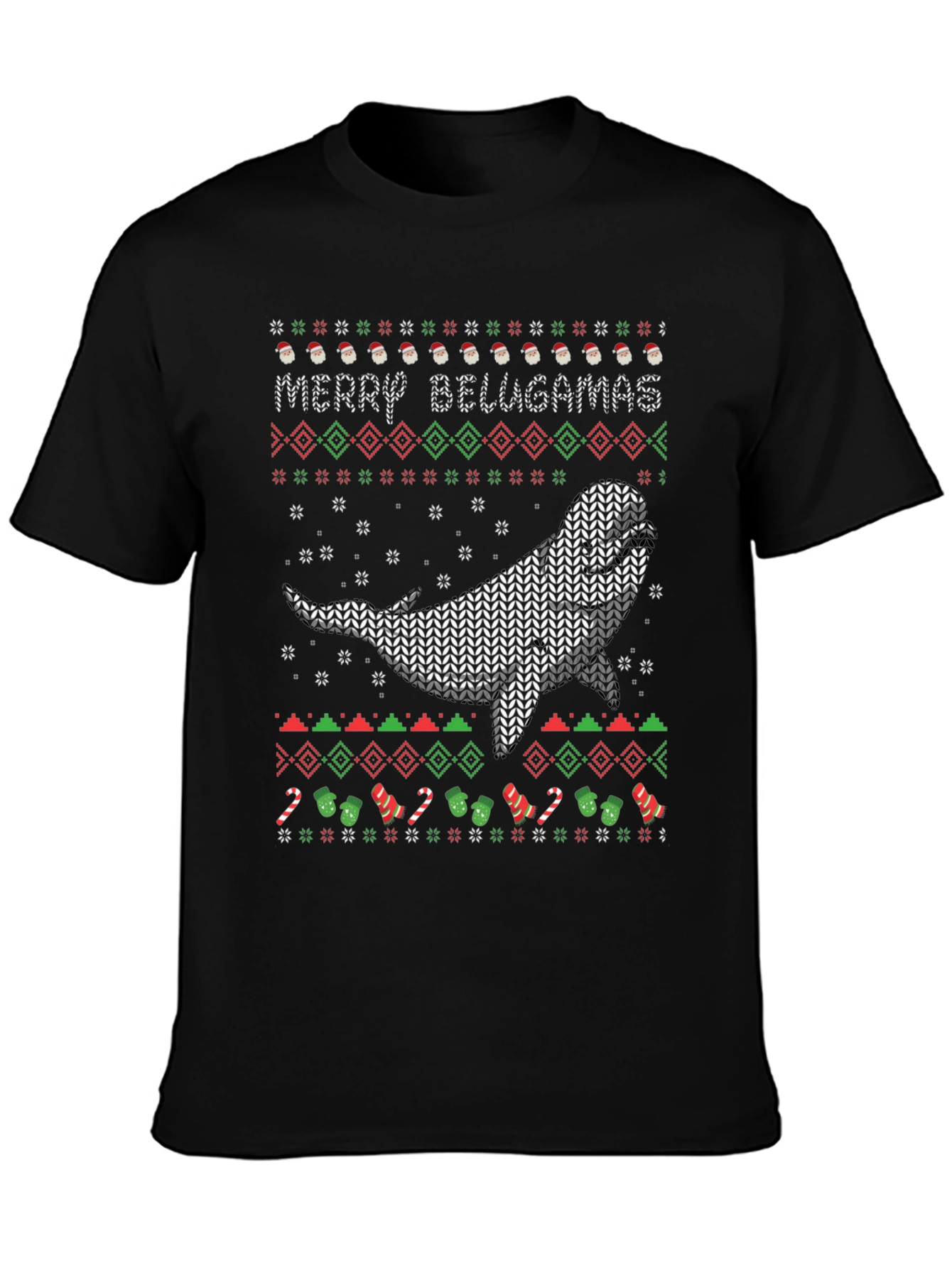Merry Belugamas Ugly Christmas Sweater T-Shirt