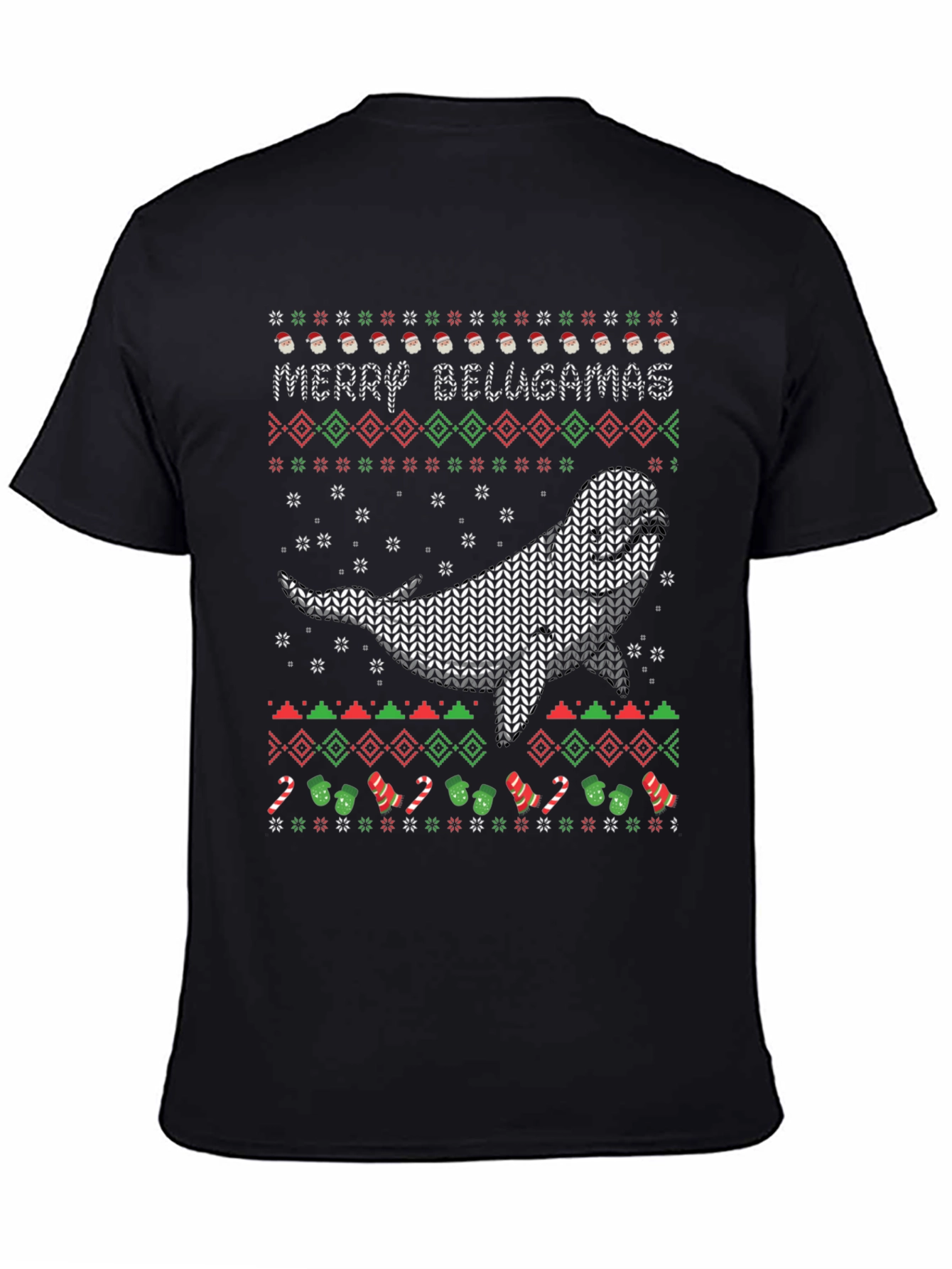 Merry Belugamas Ugly Christmas Sweater T-Shirt