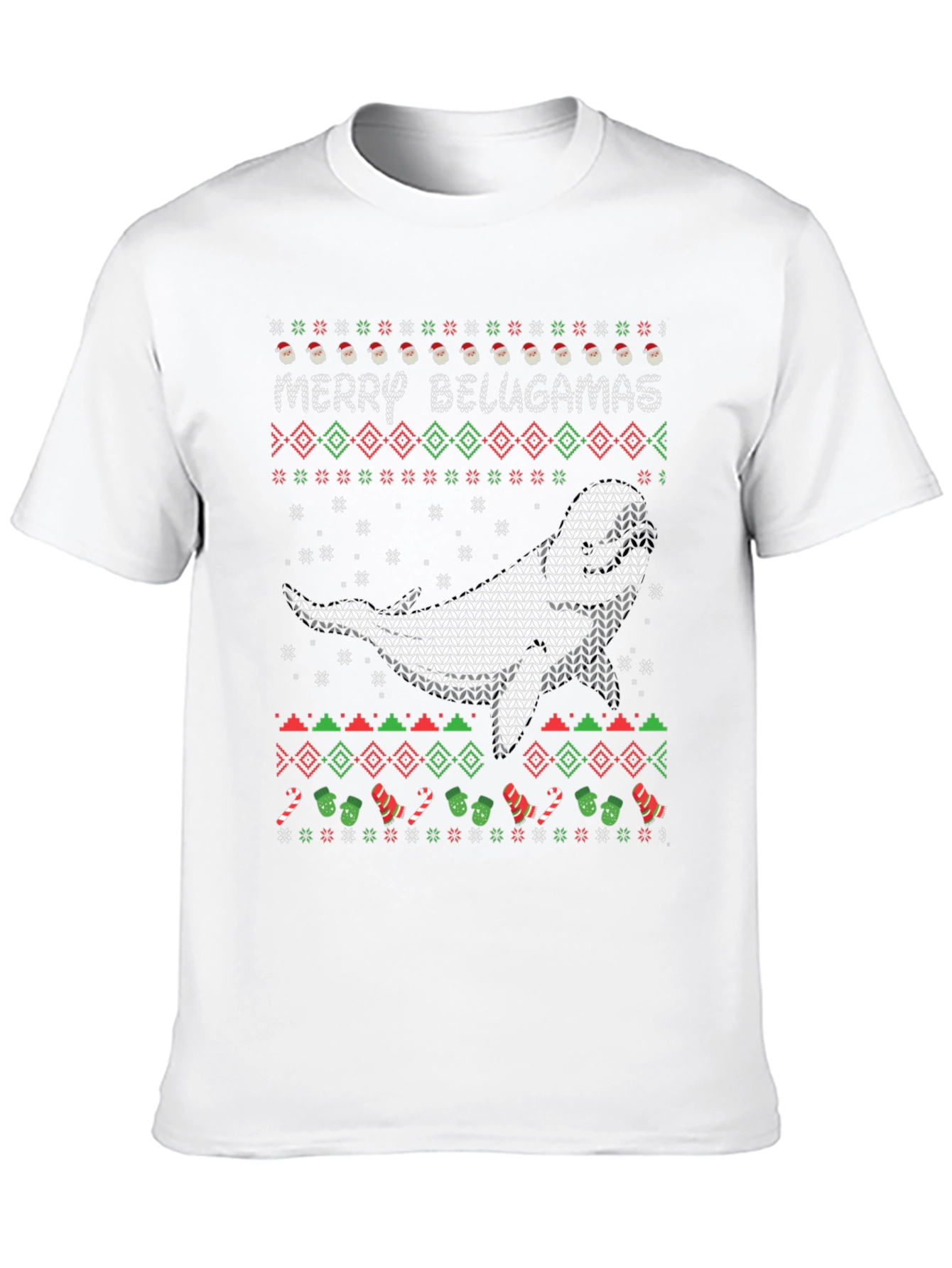Merry Belugamas Ugly Christmas Sweater T-Shirt