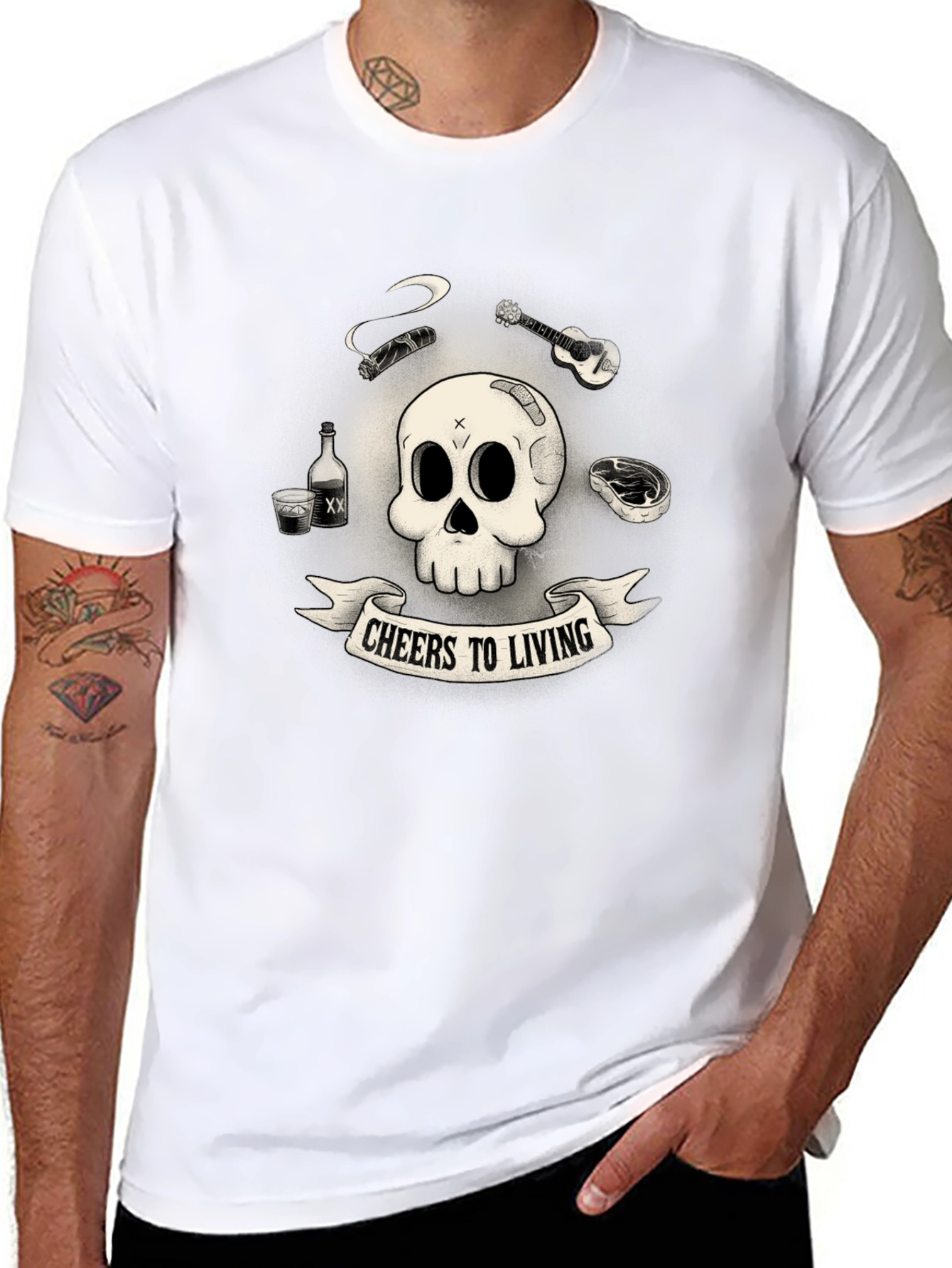 Cheers to Living Graphic T-Shirt