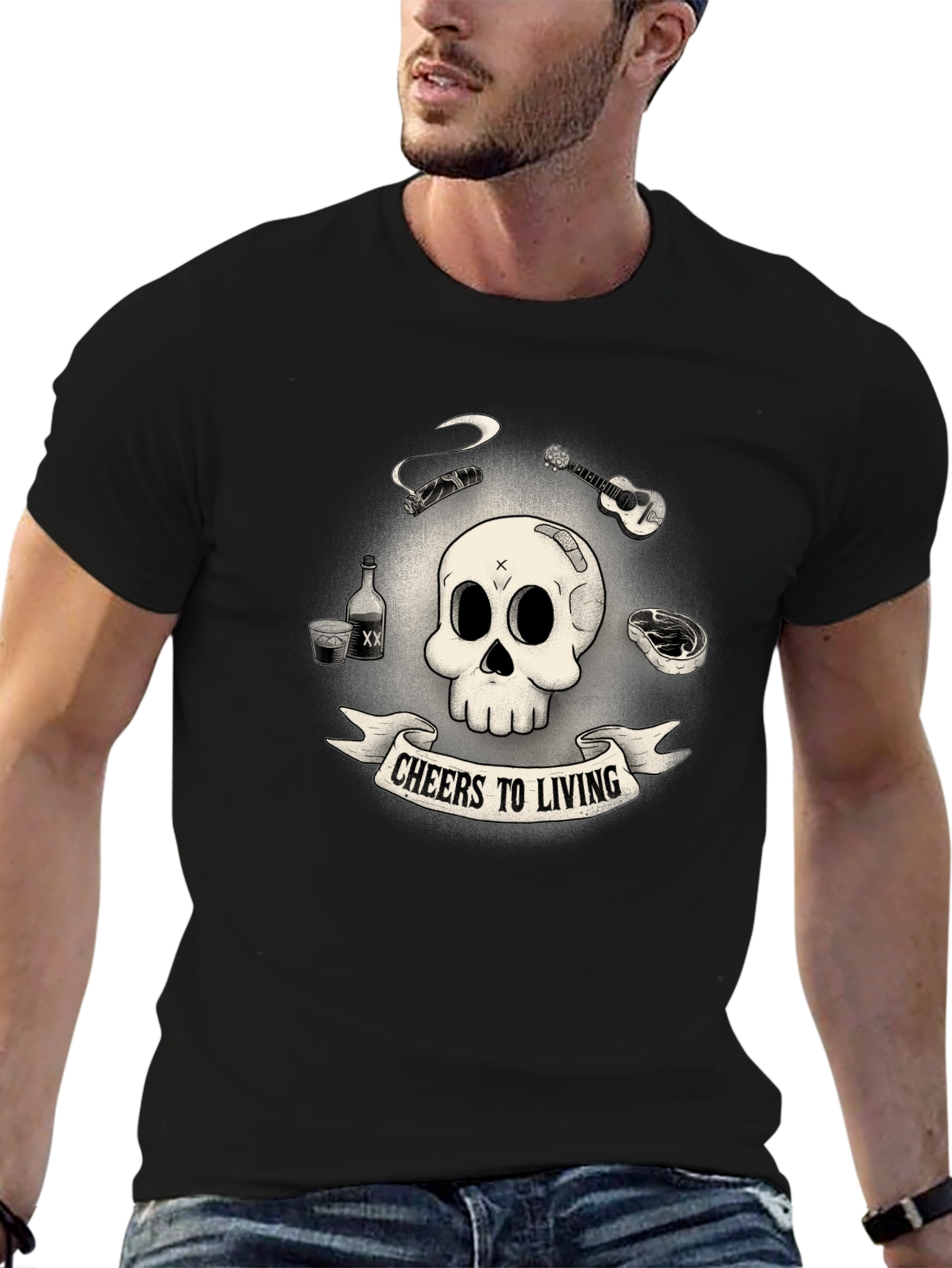 Cheers to Living Graphic T-Shirt
