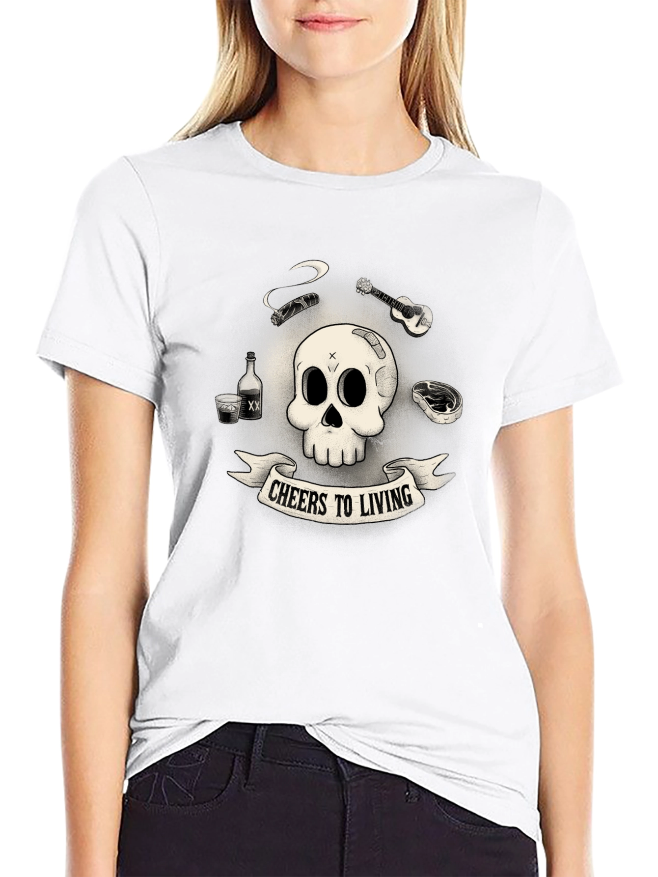 Cheers to Living Graphic T-Shirt