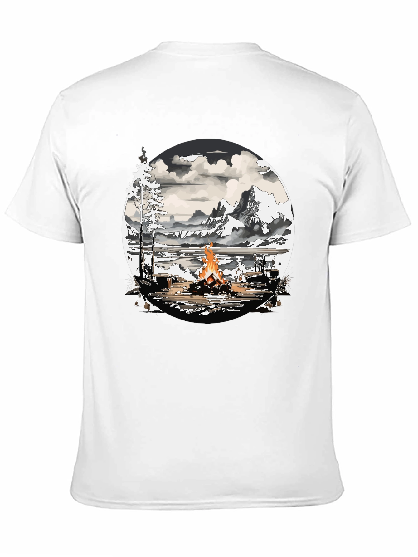 Camping Fire Graphic Tee