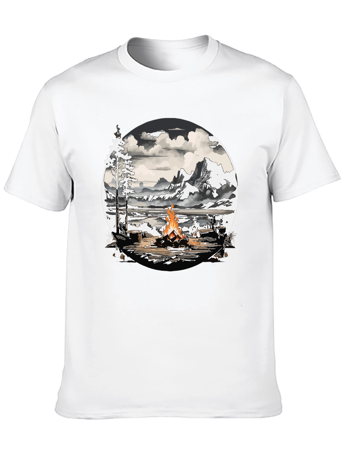 Camping Fire Graphic Tee