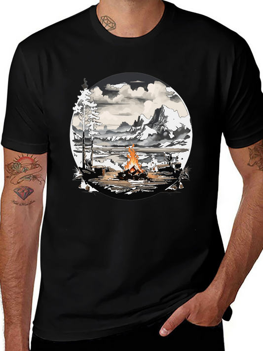 Camping Fire Graphic Tee
