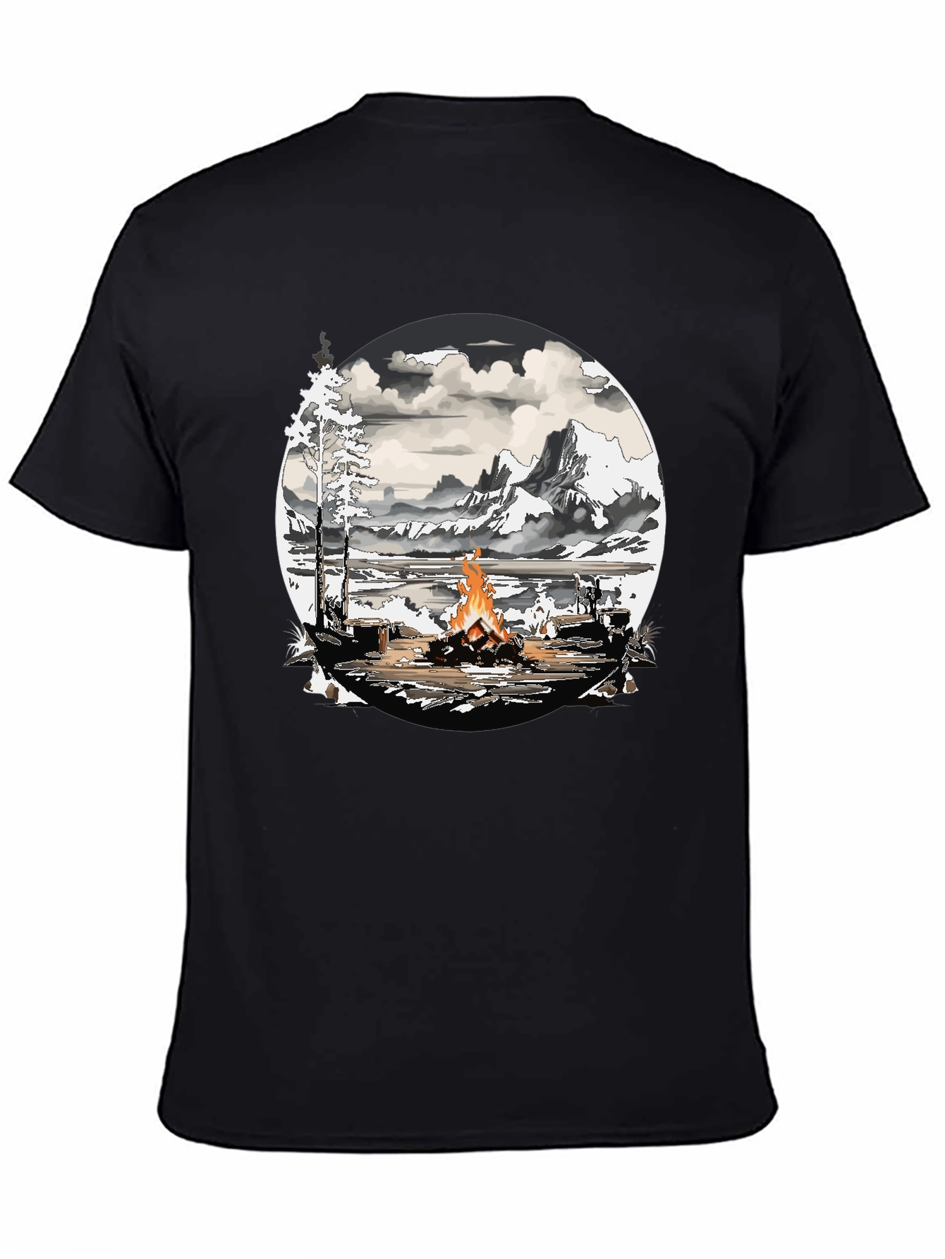 Camping Fire Graphic Tee