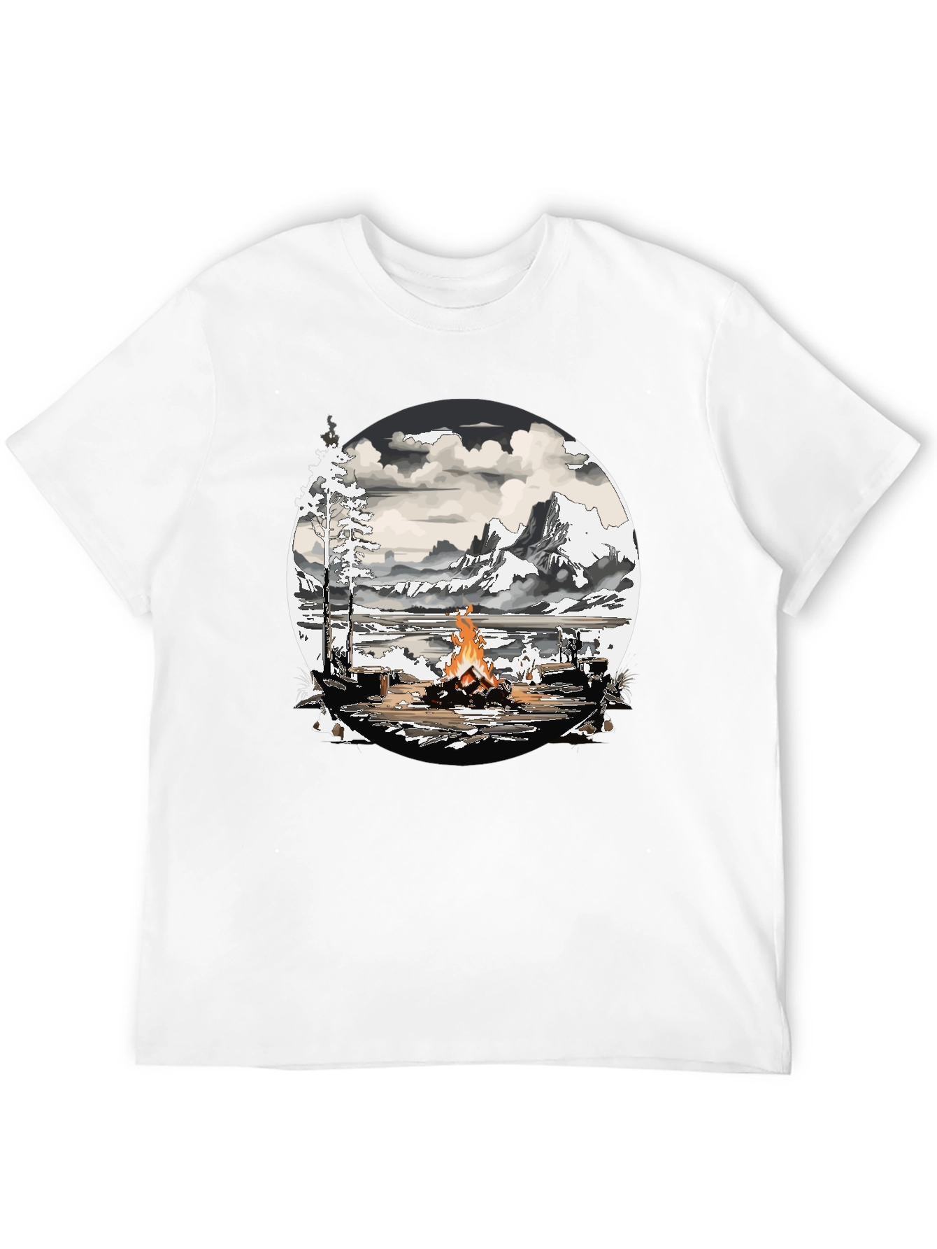 Camping Fire Graphic Tee
