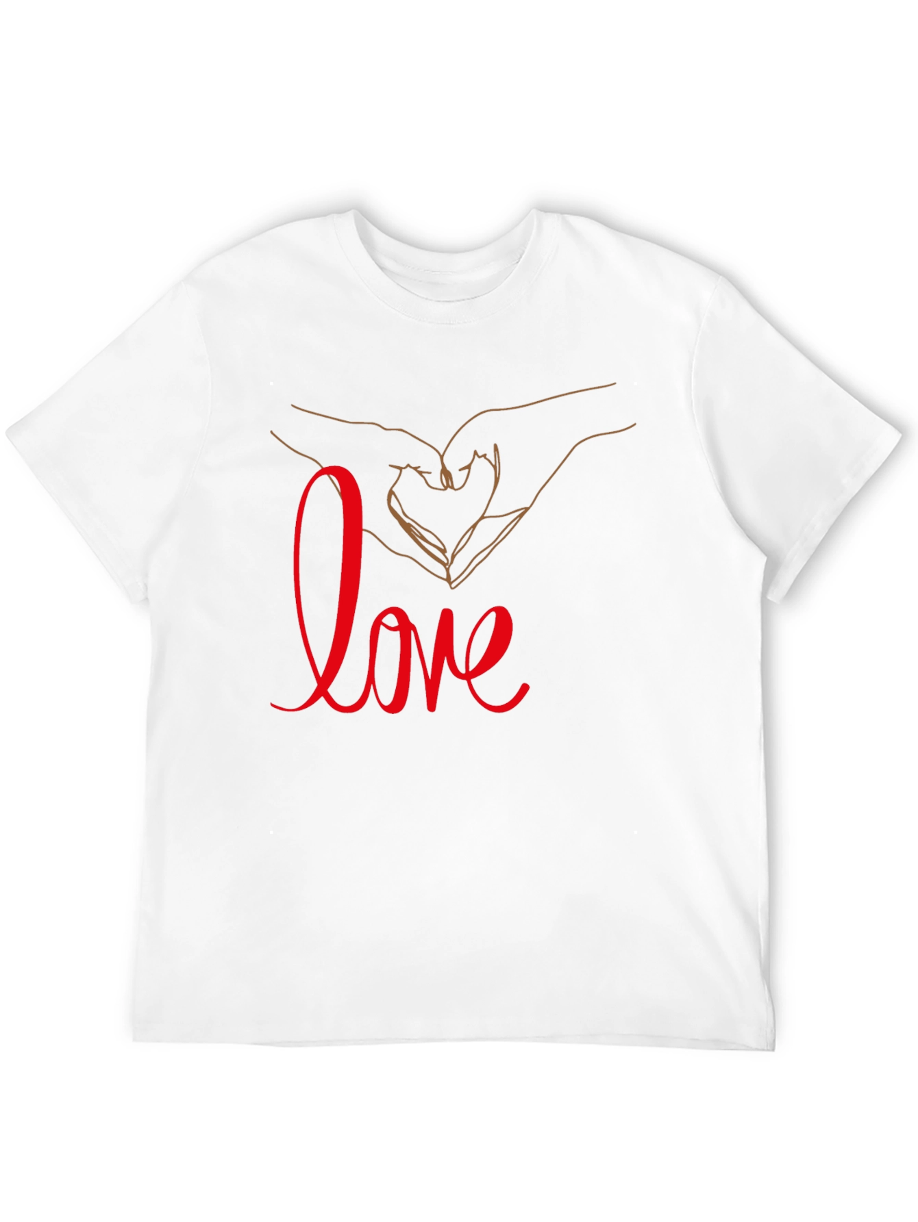 Love Hand Heart Graphic T-Shirt - Casual & Stylish