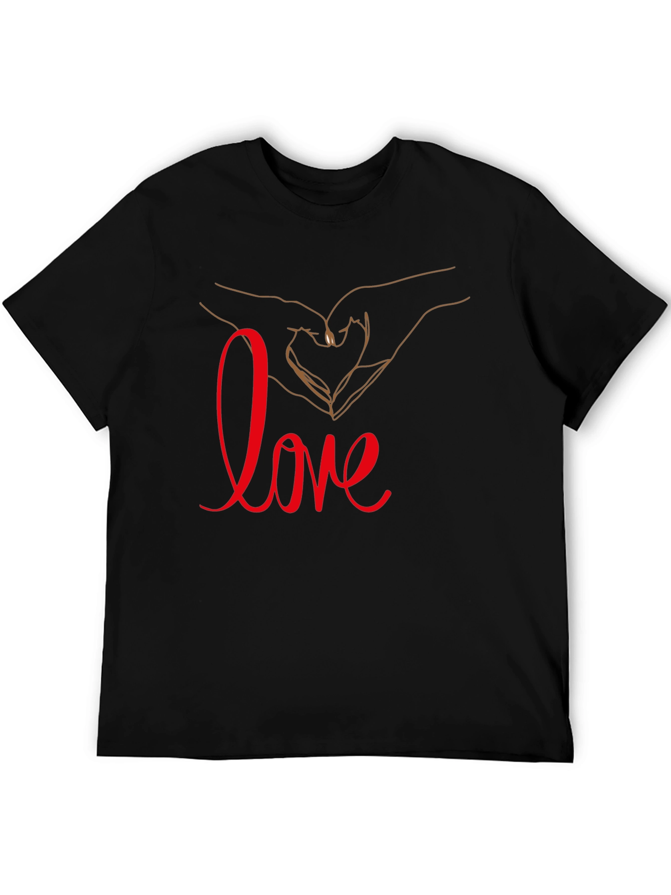Love Hand Heart Graphic T-Shirt - Casual & Stylish