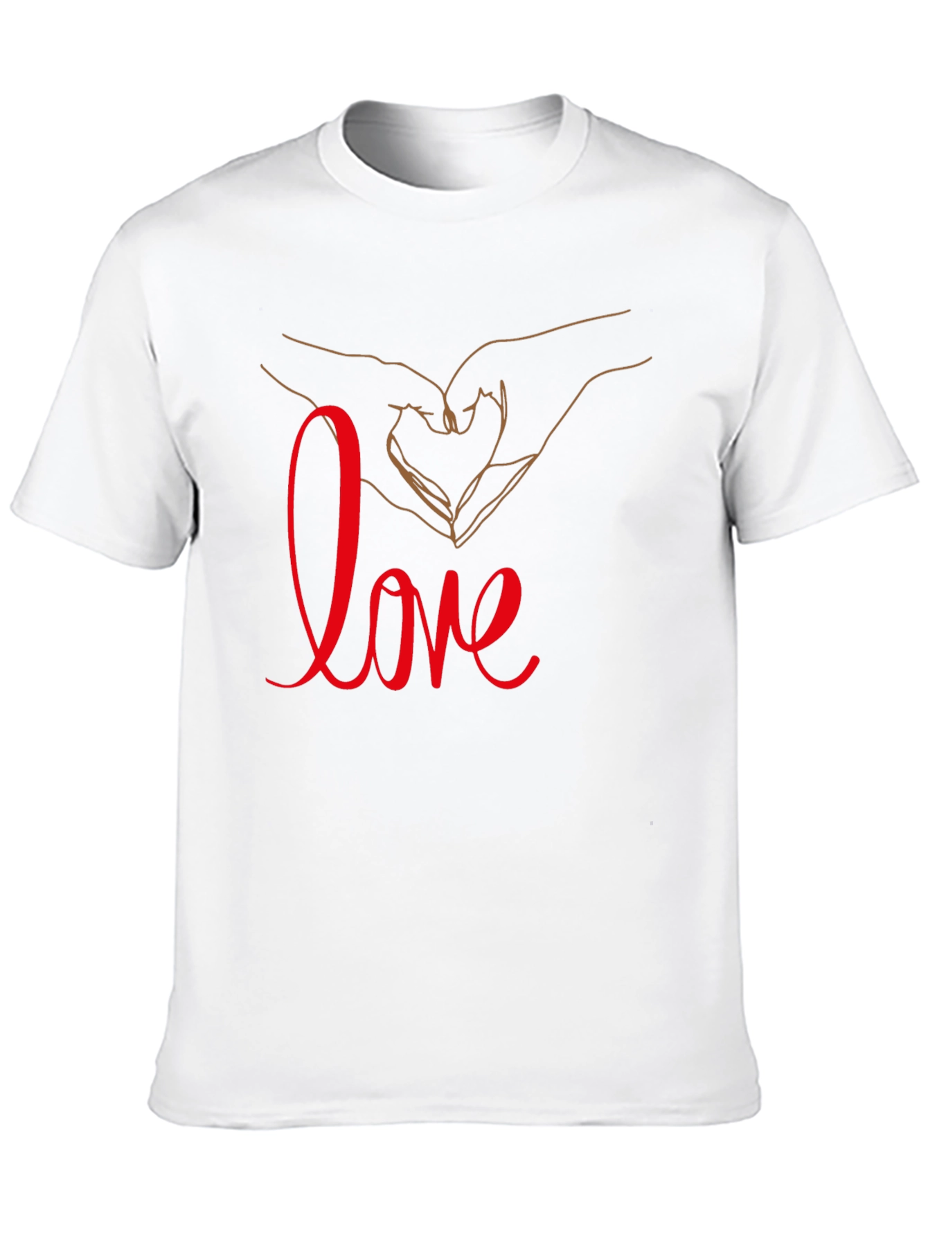 Love Hand Heart Graphic T-Shirt - Casual & Stylish