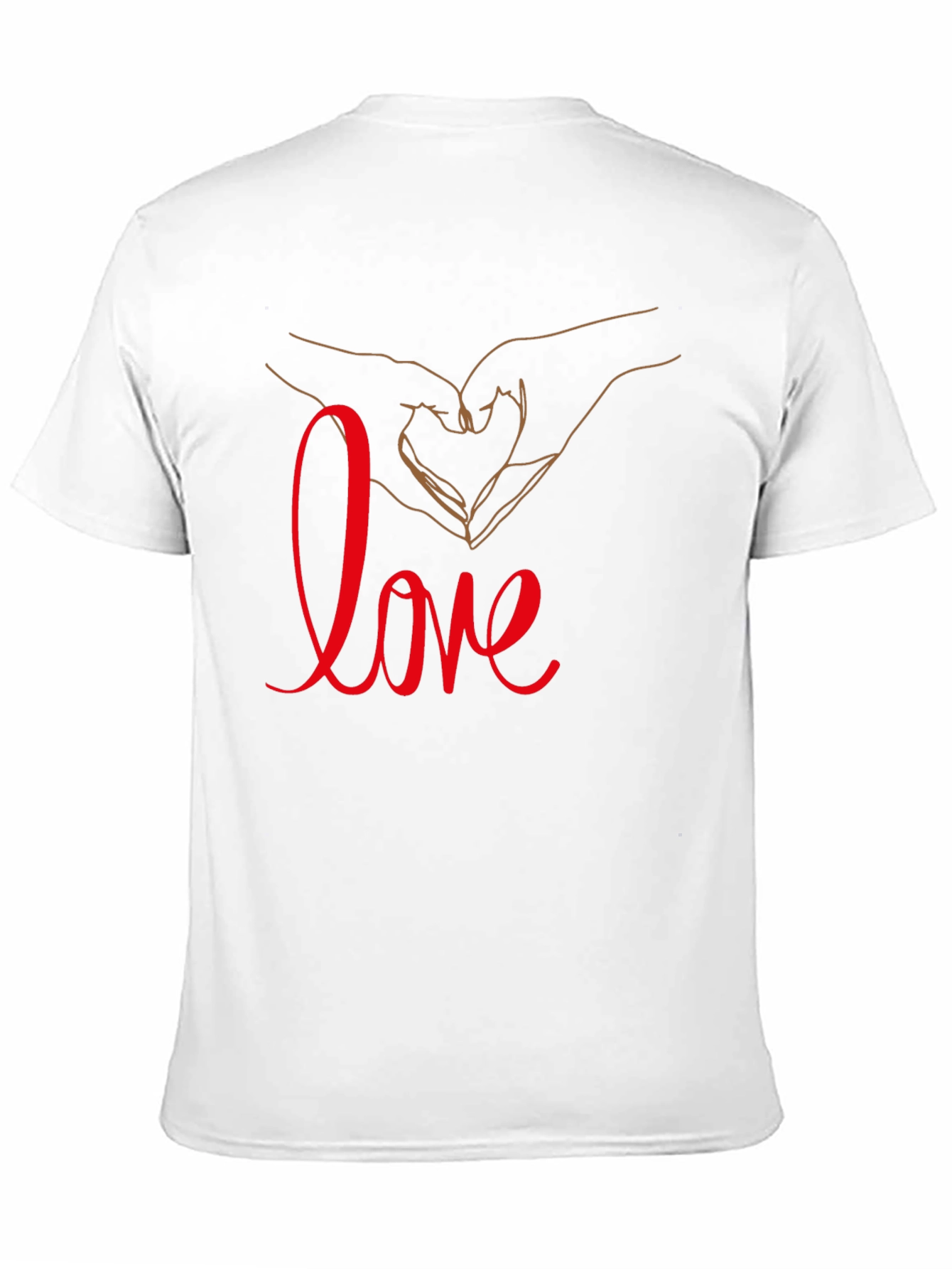 Love Hand Heart Graphic T-Shirt - Casual & Stylish