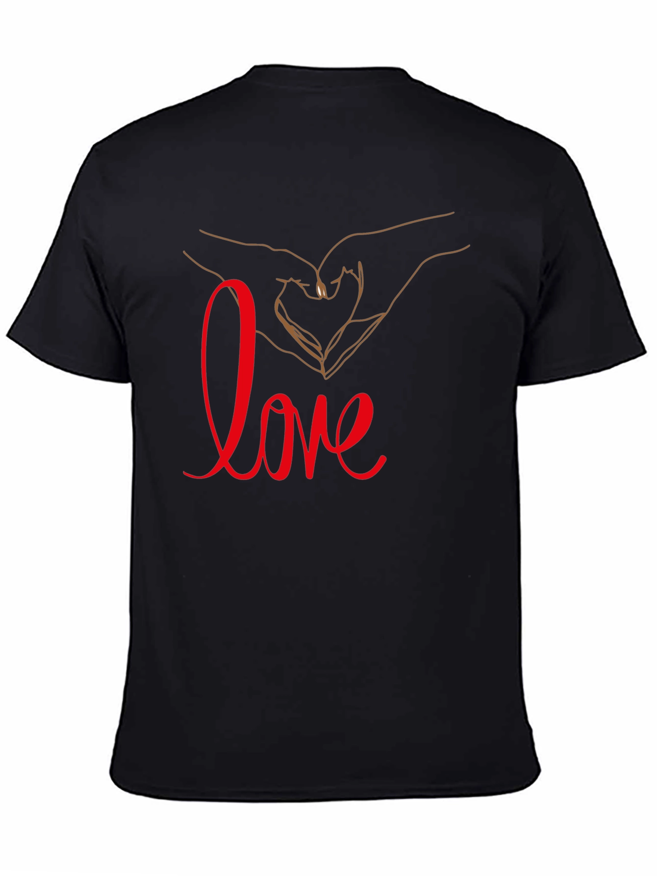 Love Hand Heart Graphic T-Shirt - Casual & Stylish