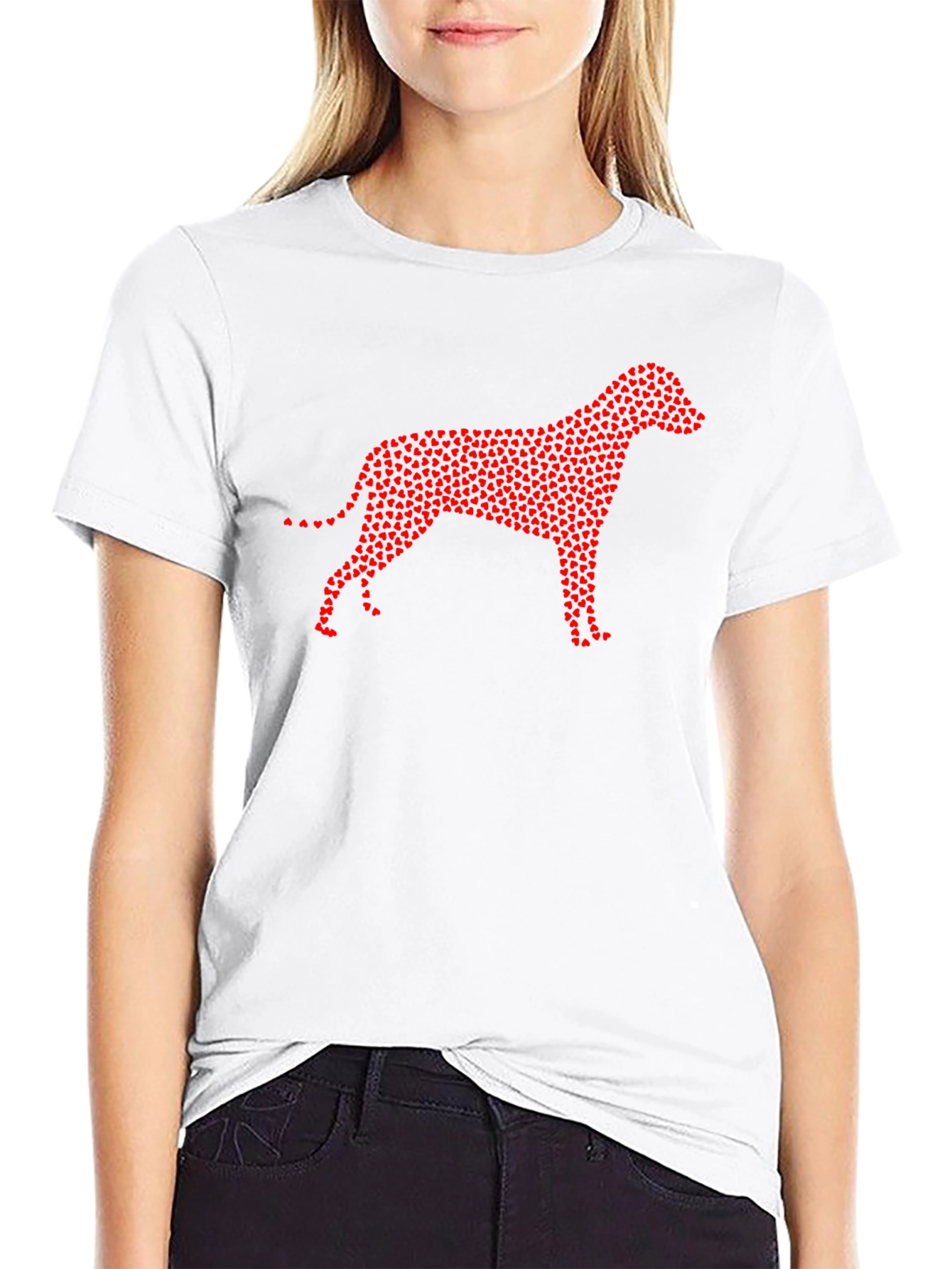 Heart Dog Graphic Tee - Stylish Mens Black T-Shirt
